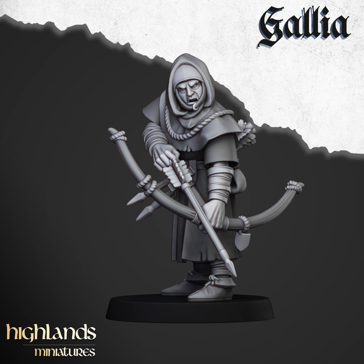 Miniatura Trabuco de Gallia Bretones resina 28mm sin pintar - Drakholm