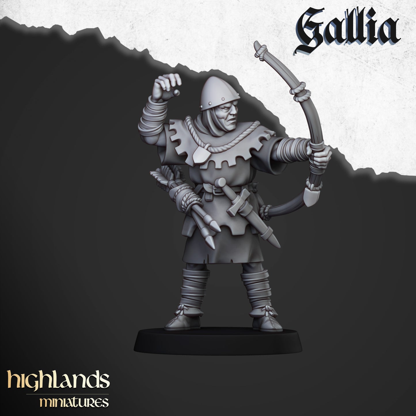 Miniatura Trabuco de Gallia Bretones resina 28mm sin pintar - Drakholm