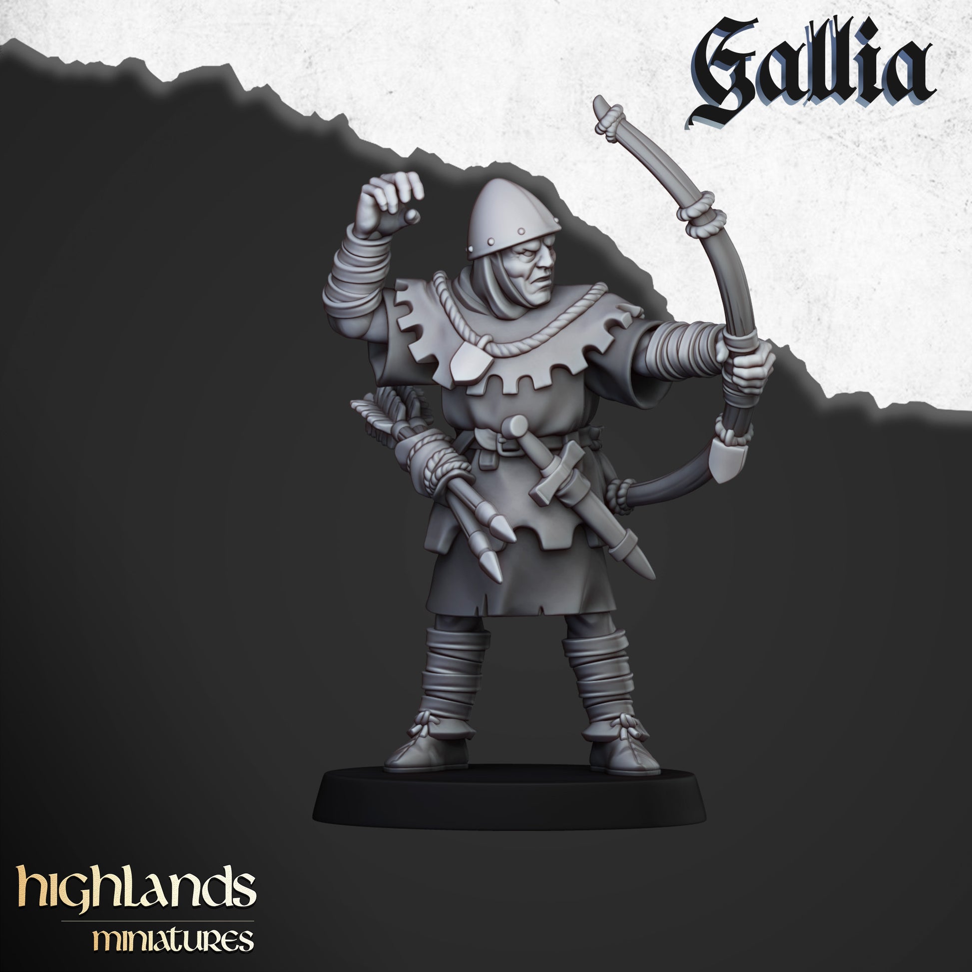 Miniatura Trabuco de Gallia Bretones resina 28mm sin pintar - Drakholm