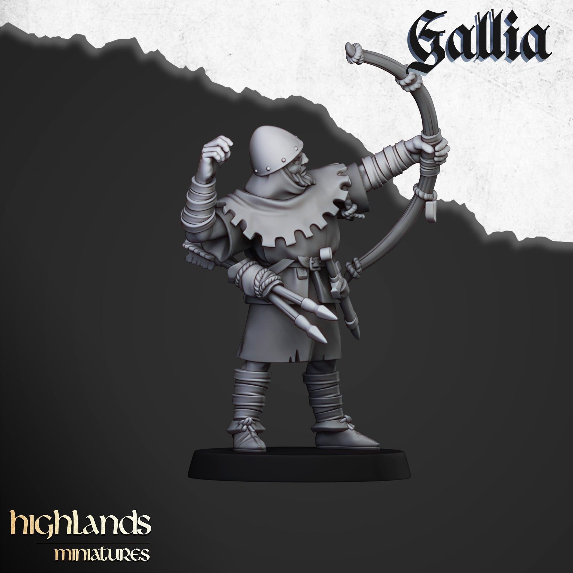Miniatura Trabuco de Gallia Bretones resina 28mm sin pintar - Drakholm