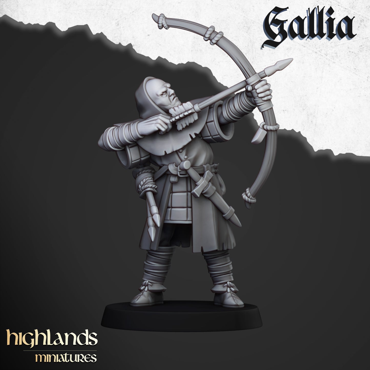 Miniatura Trabuco de Gallia Bretones resina 28mm sin pintar - Drakholm