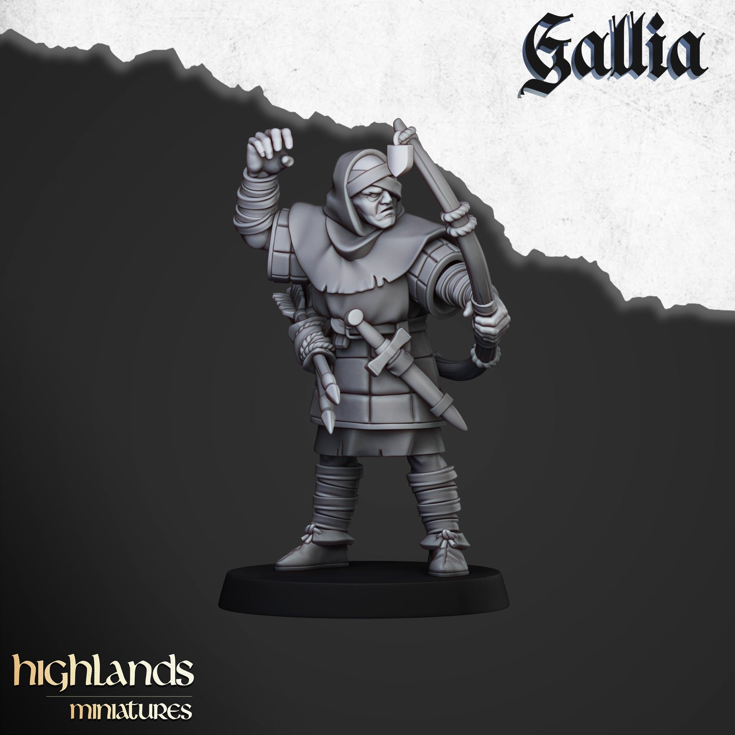 Miniatura Trabuco de Gallia Bretones resina 28mm sin pintar - Drakholm