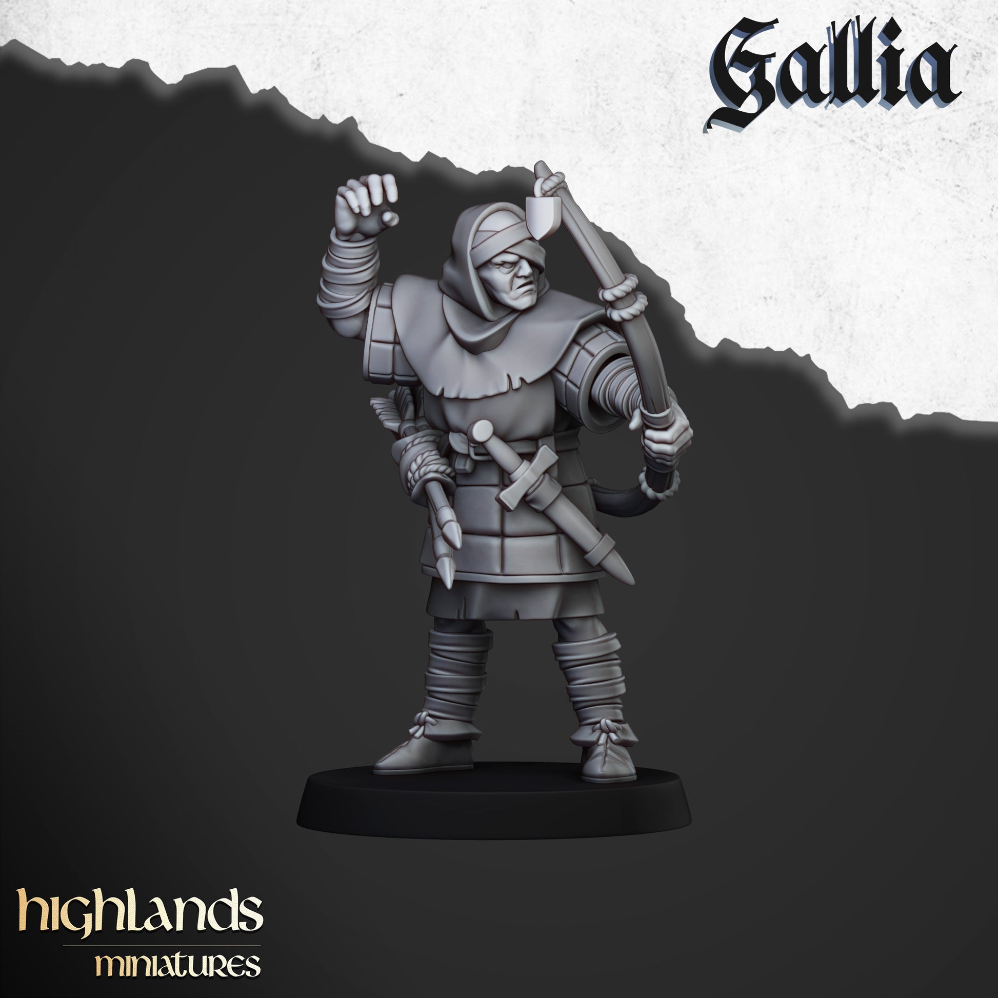 Miniatura Trabuco de Gallia Bretones resina 28mm sin pintar - Drakholm