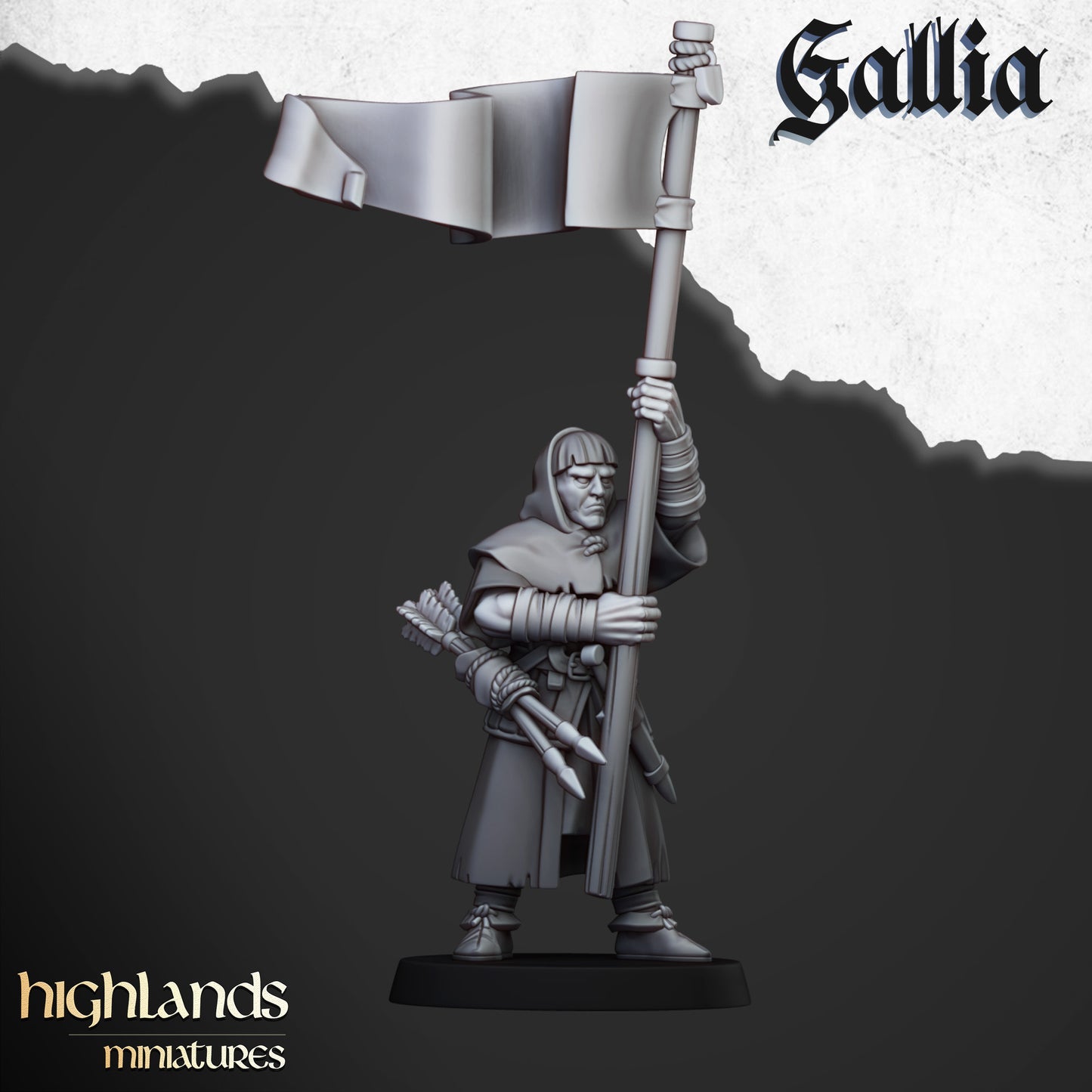 Miniatura Trabuco de Gallia Bretones resina 28mm sin pintar - Drakholm