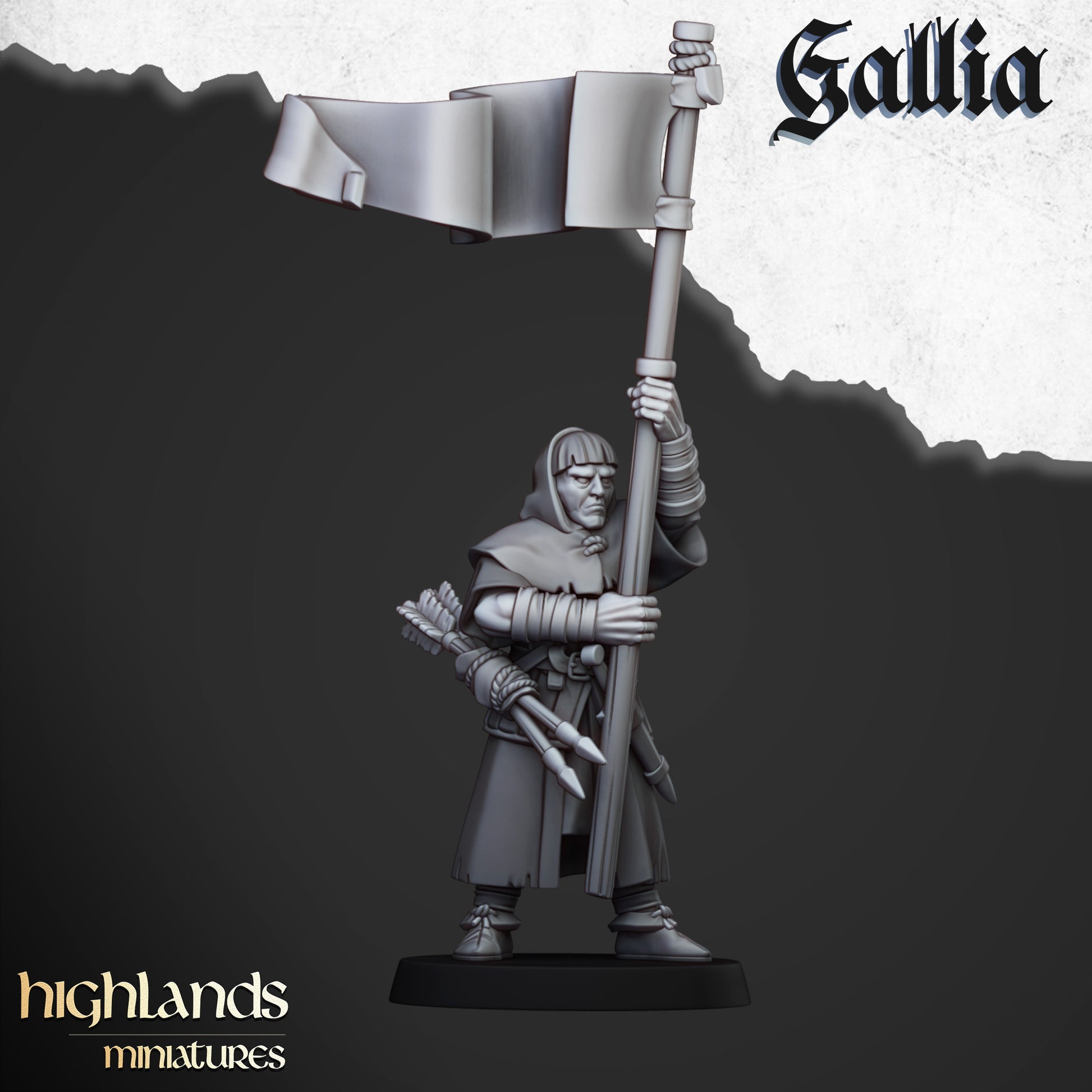 Miniatura Trabuco de Gallia Bretones resina 28mm sin pintar - Drakholm