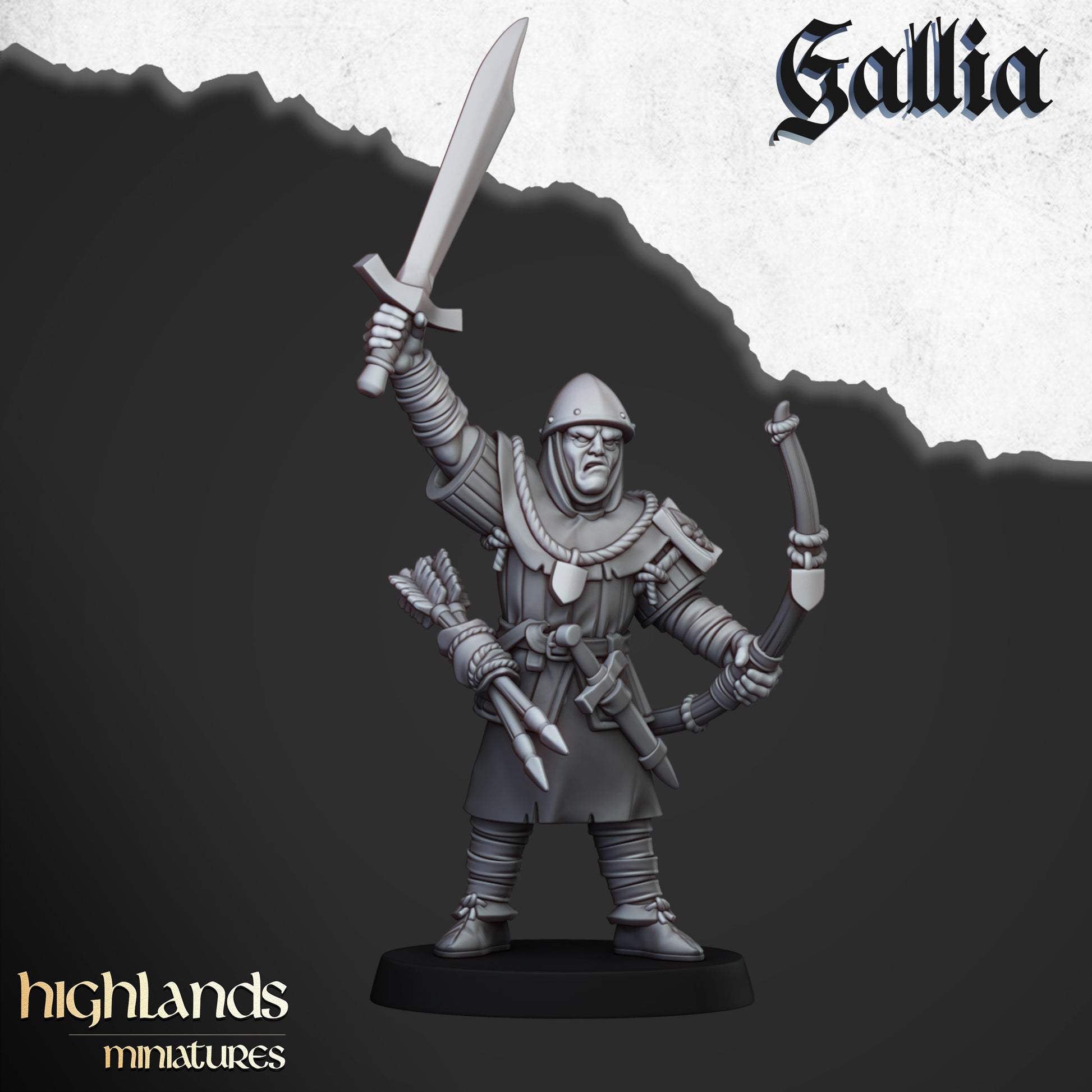 Miniatura Trabuco de Gallia Bretones resina 28mm sin pintar - Drakholm