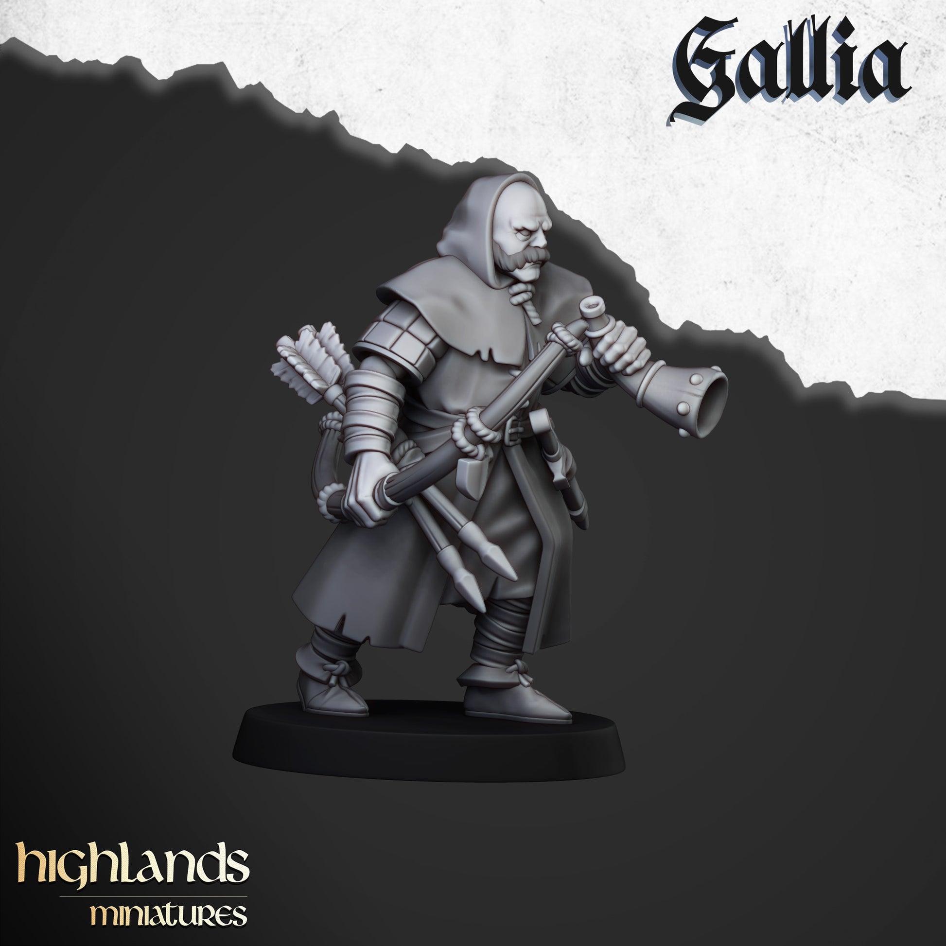 Miniatura Trabuco de Gallia Bretones resina 28mm sin pintar - Drakholm