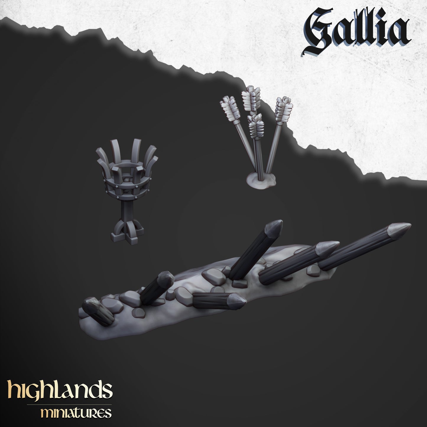 Miniatura Trabuco de Gallia Bretones resina 28mm sin pintar - Drakholm