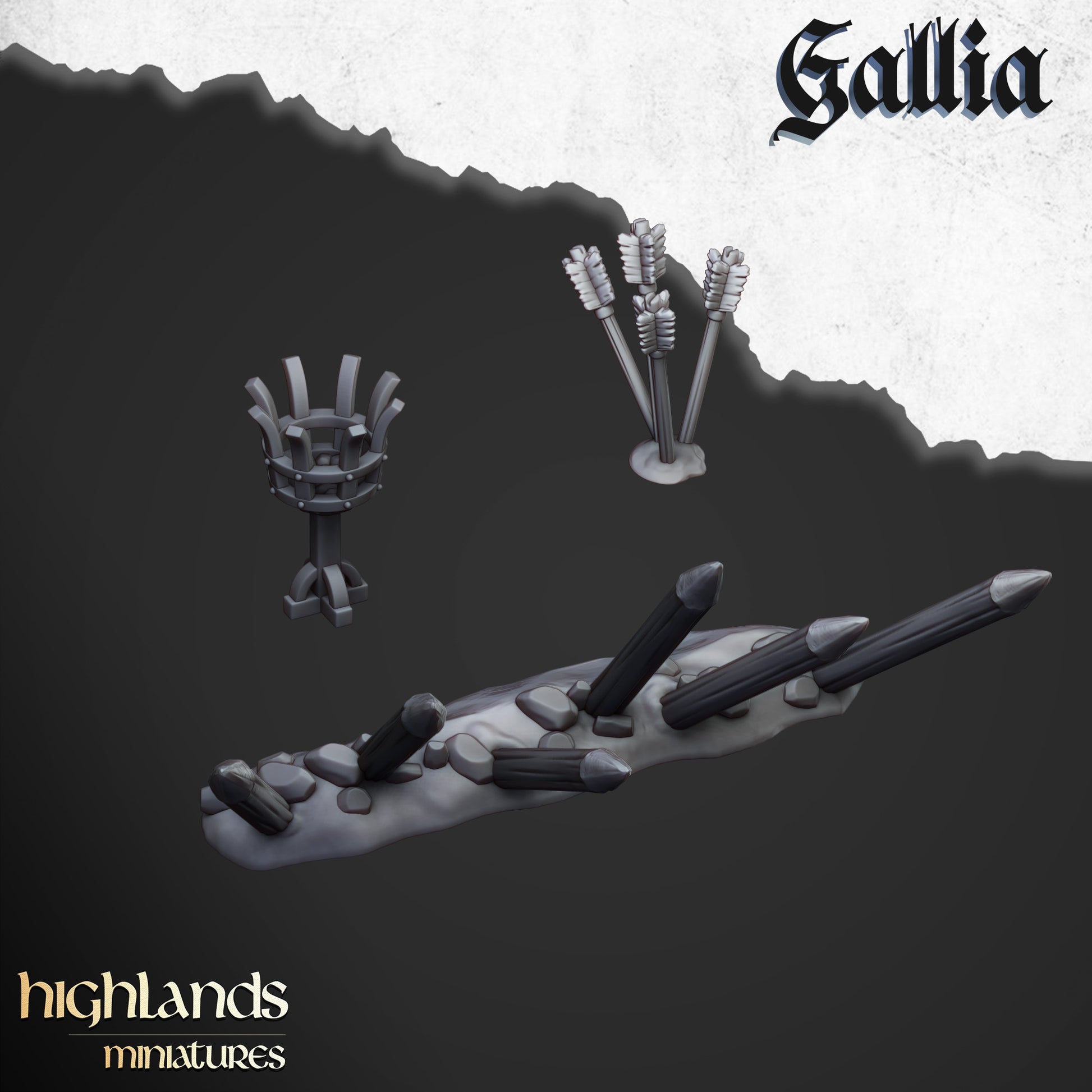 Miniatura Trabuco de Gallia Bretones resina 28mm sin pintar - Drakholm