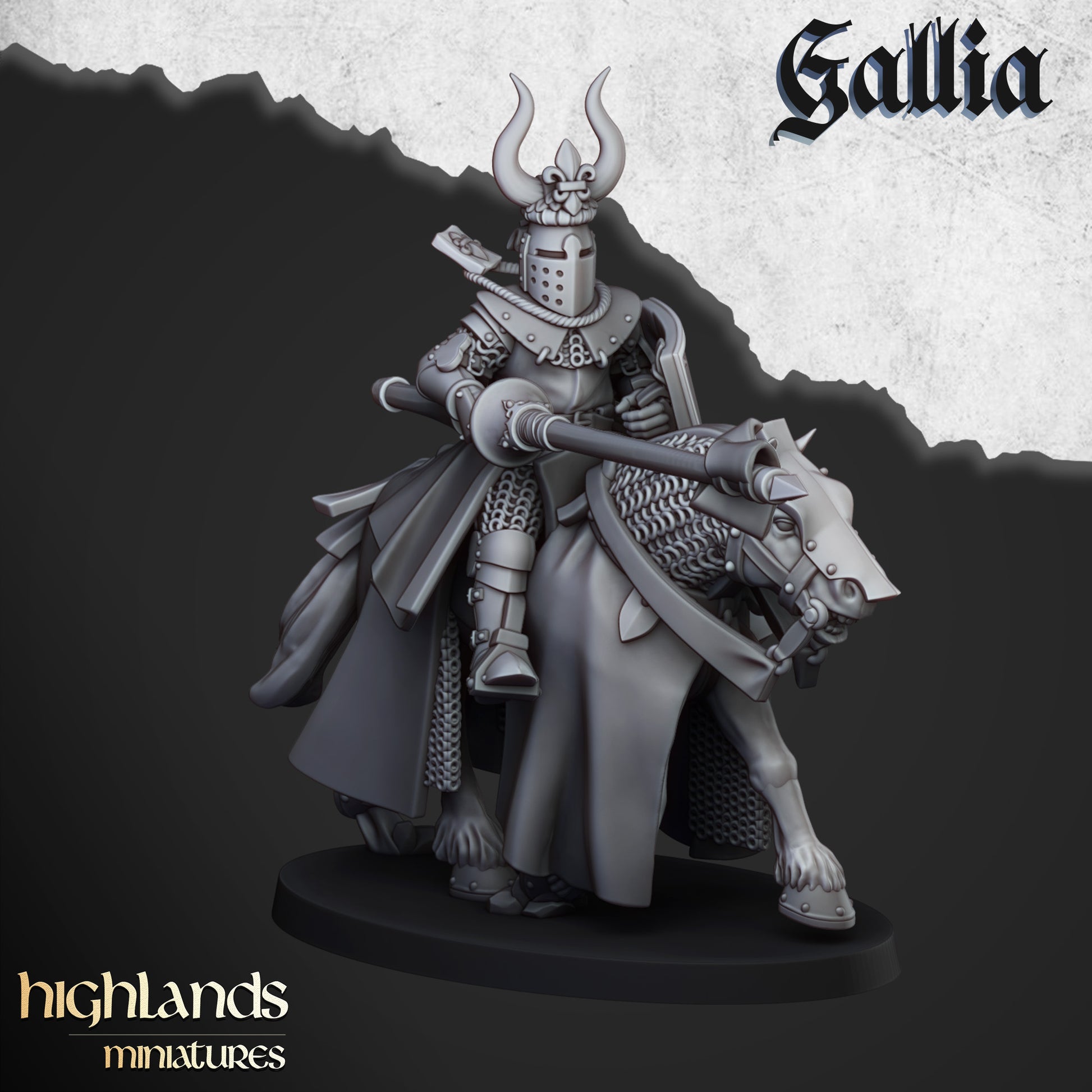 Miniatura Caballeros del Grial Bretones resina 28mm sin pintar - Drakholm
