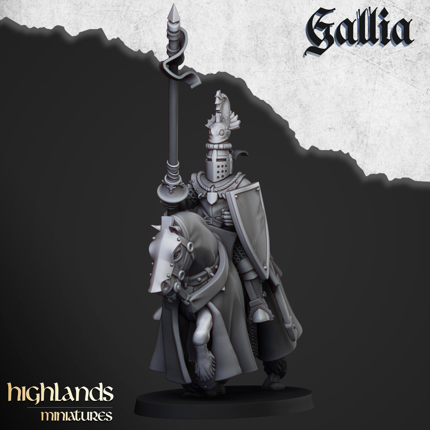 Miniatura Caballeros del Grial Bretones resina 28mm sin pintar - Drakholm