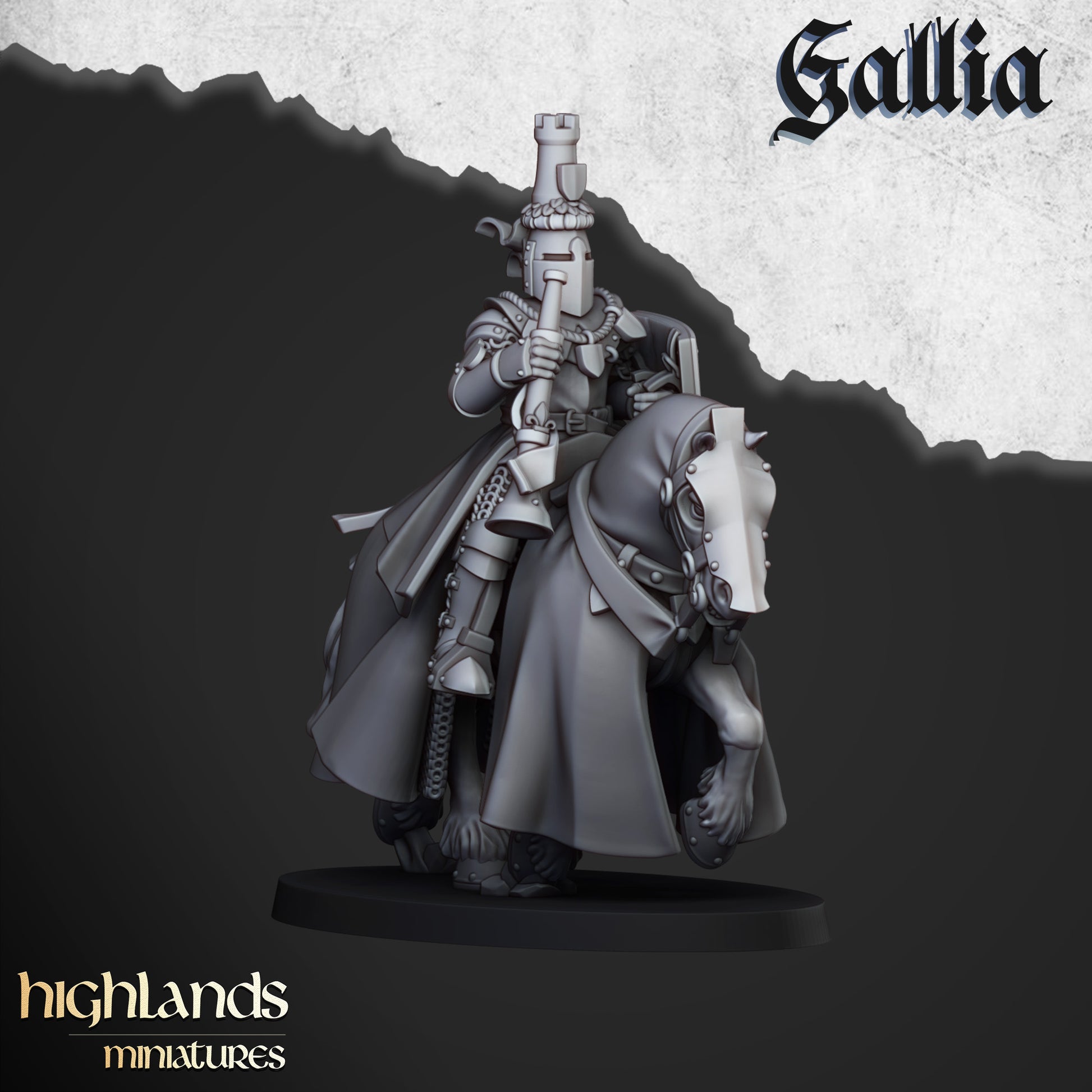Miniatura Caballeros del Grial Bretones resina 28mm sin pintar - Drakholm