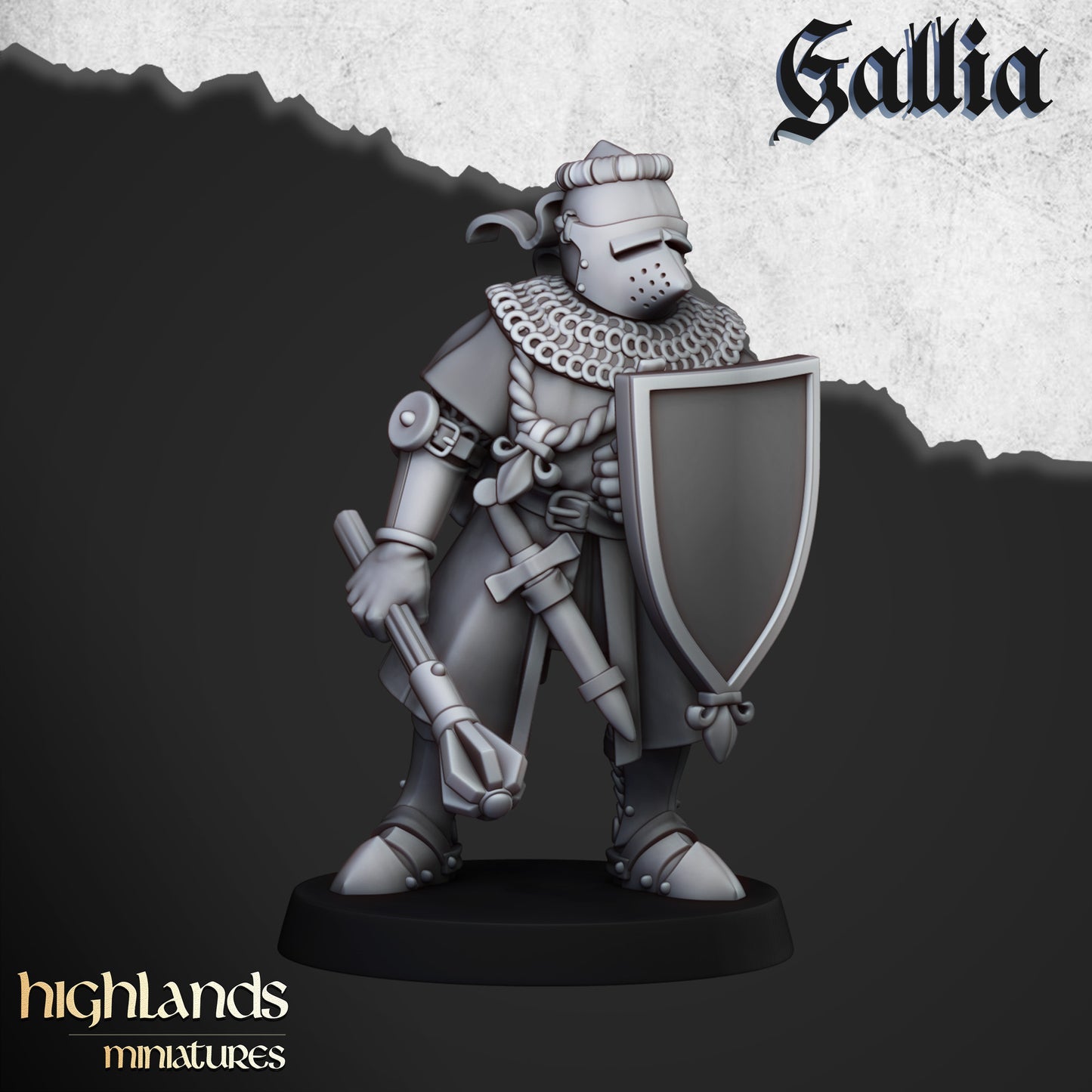 Miniatura Caballeros de Gallia Bretones resina 28mm sin pintar - Drakholm