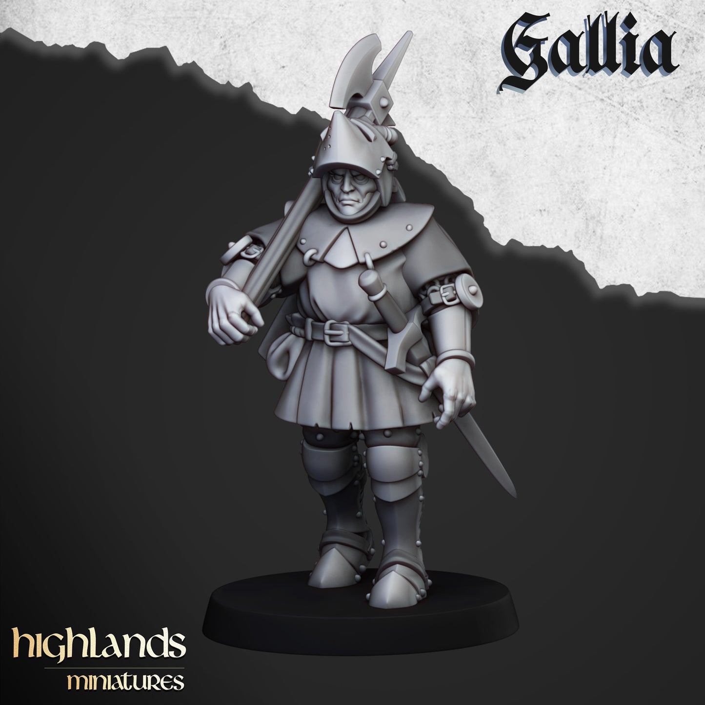 Miniatura Caballeros de Gallia Bretones resina 28mm sin pintar - Drakholm
