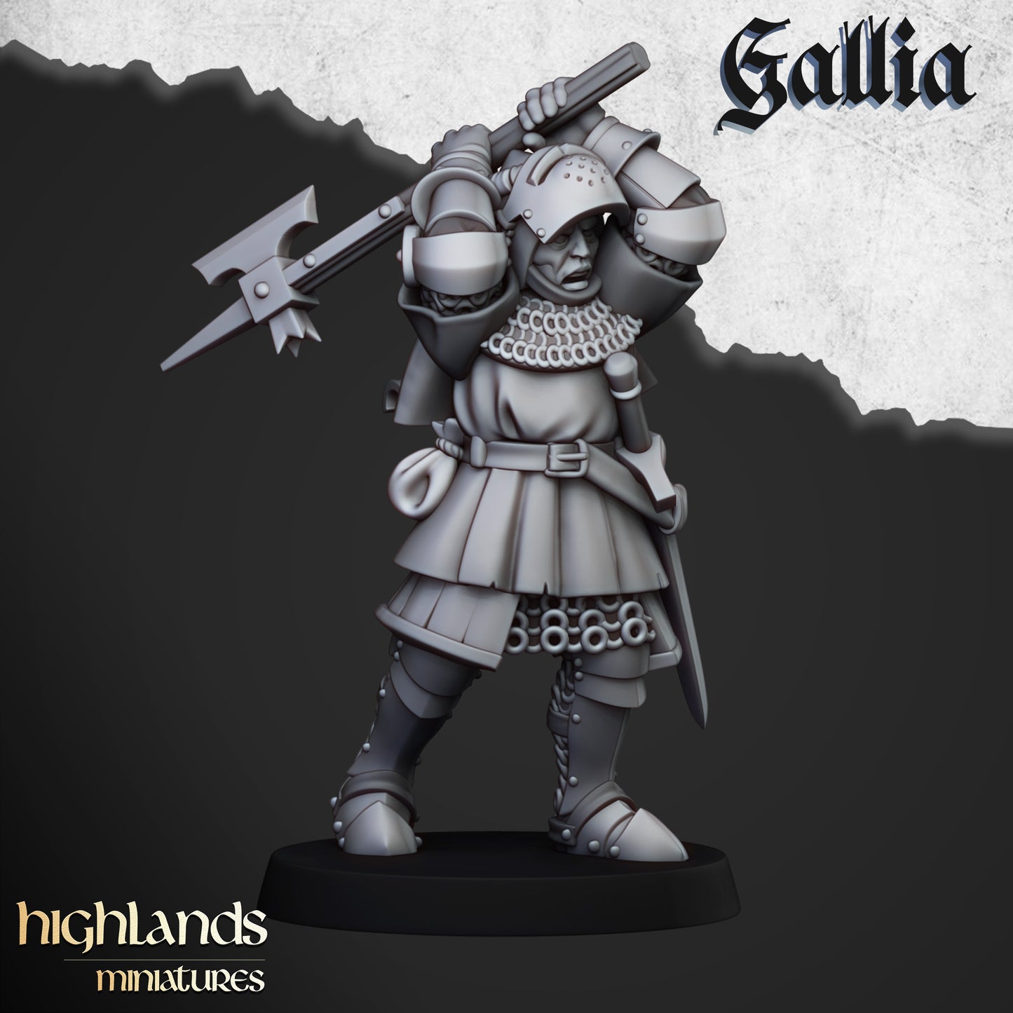 Miniatura Caballeros de Gallia Bretones resina 28mm sin pintar - Drakholm