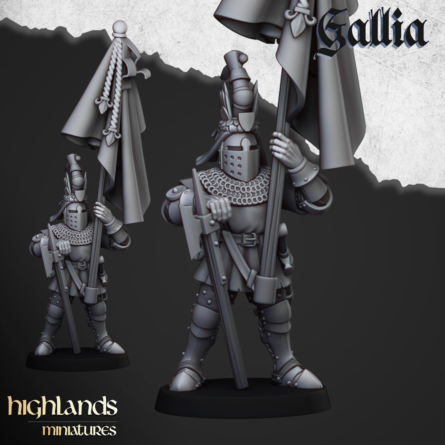 Miniatura Caballeros de Gallia Bretones resina 28mm sin pintar - Drakholm