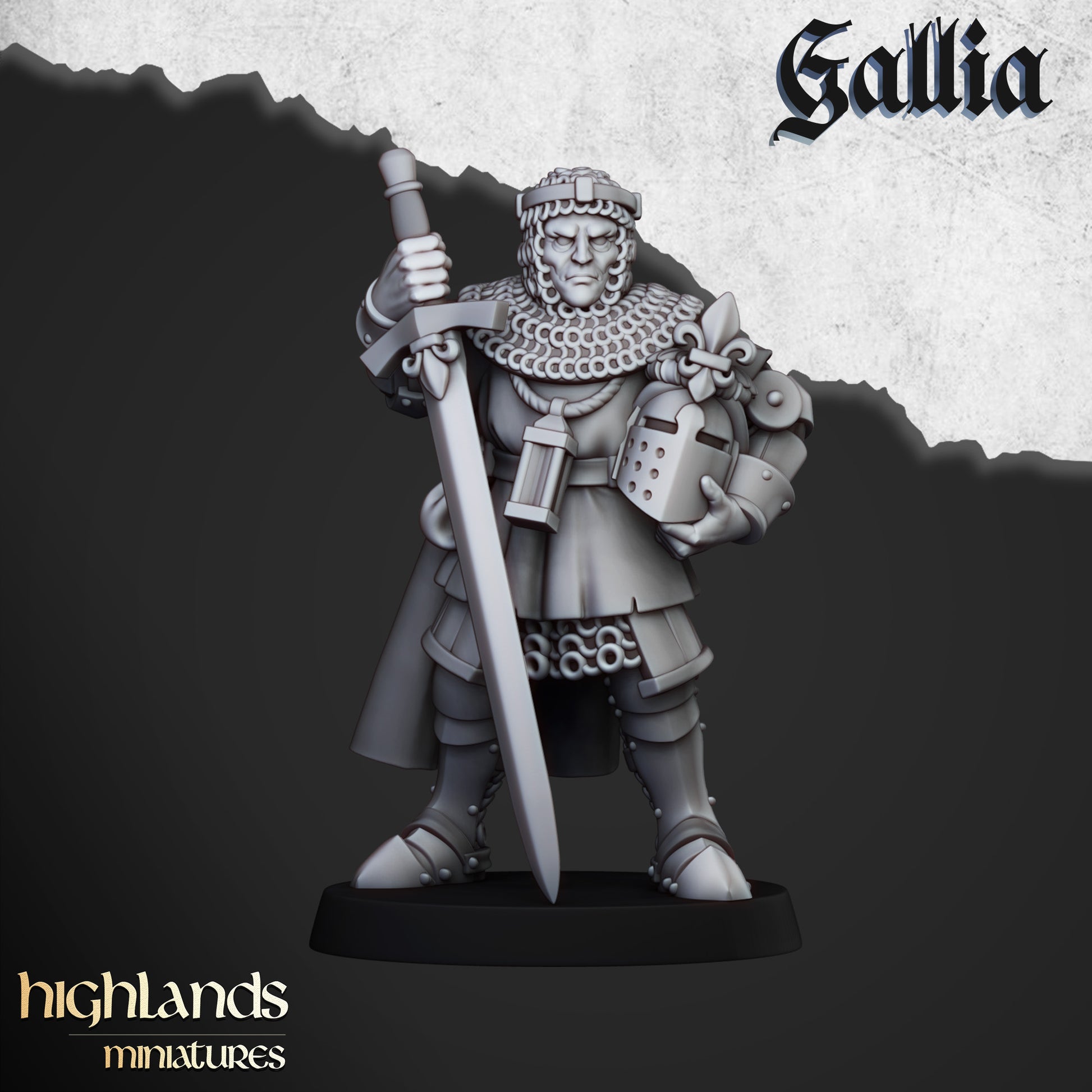 Miniatura Caballeros de Gallia Bretones resina 28mm sin pintar - Drakholm
