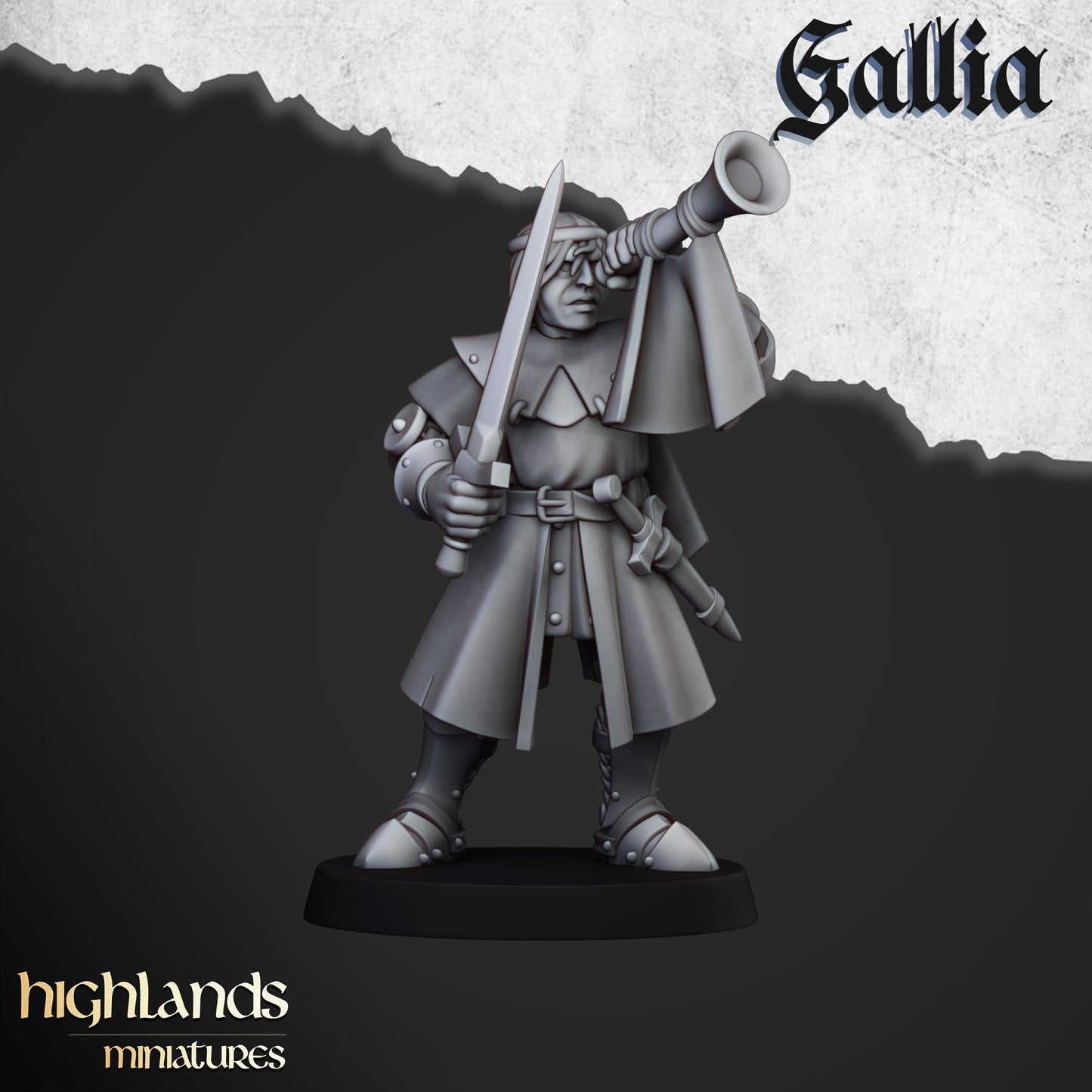 Miniatura Caballeros de Gallia Bretones resina 28mm sin pintar - Drakholm
