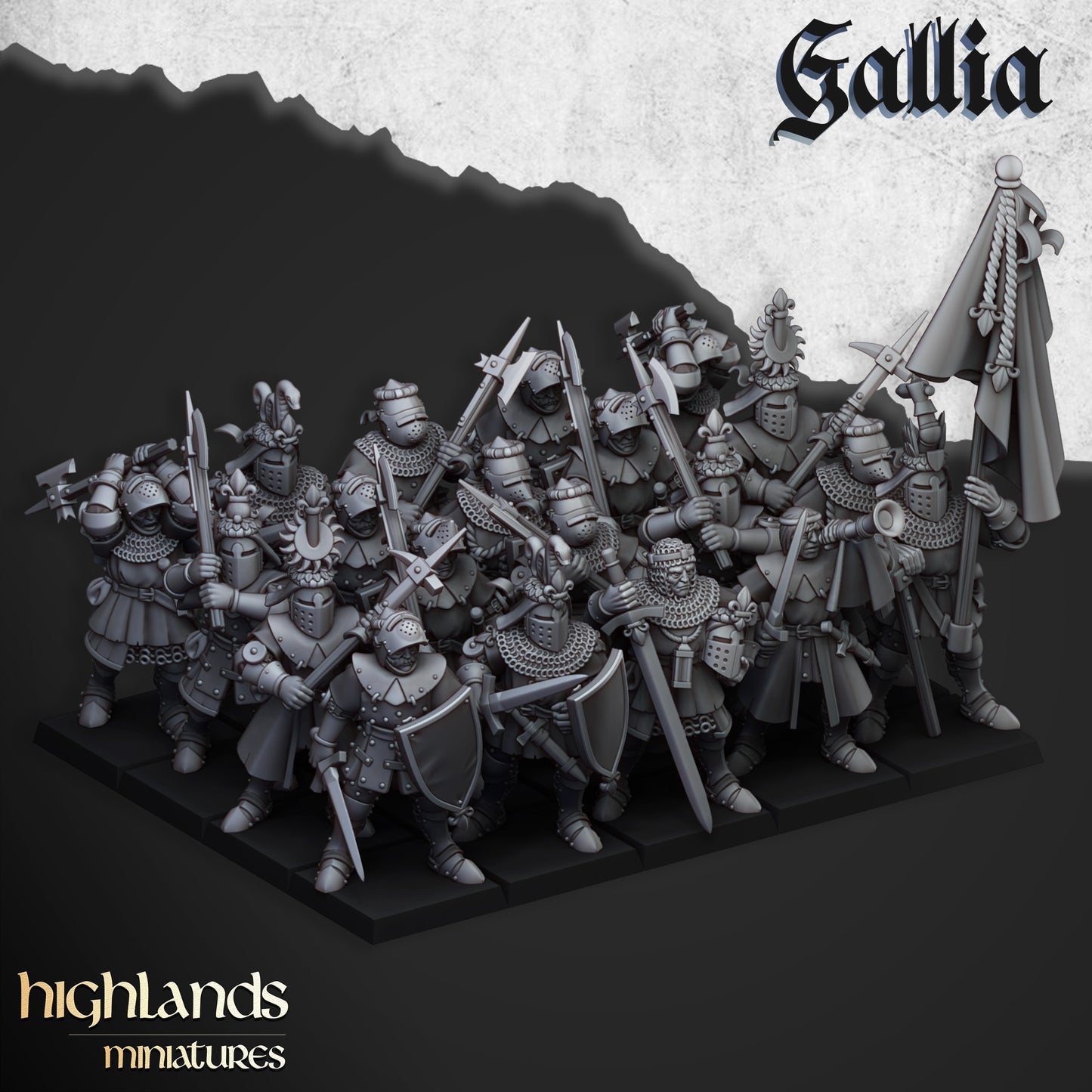Miniatura Caballeros de Gallia Bretones resina 28mm sin pintar - Drakholm
