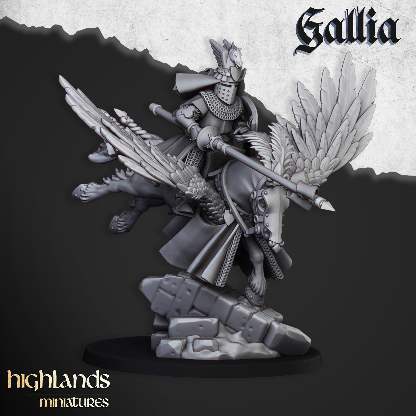 Miniatura Caballeros de Gallia a Pie Bretones resina 28mm sin pintar - Drakholm