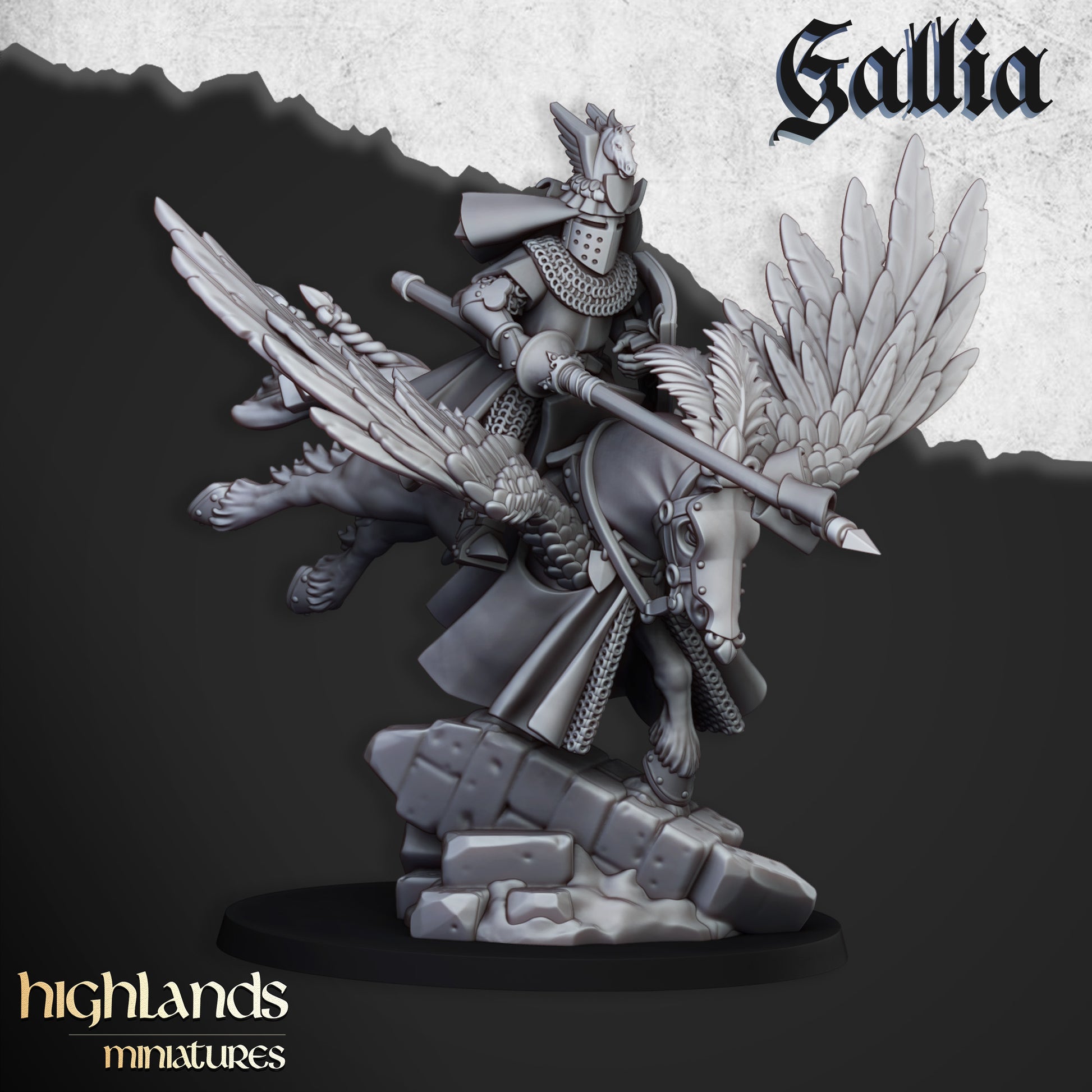 Miniatura Caballeros de Gallia a Pie Bretones resina 28mm sin pintar - Drakholm