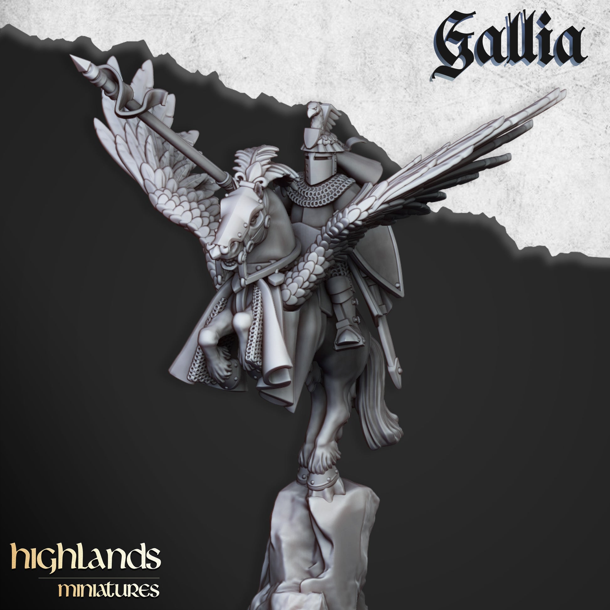 Miniatura Caballeros de Gallia a Pie Bretones resina 28mm sin pintar - Drakholm