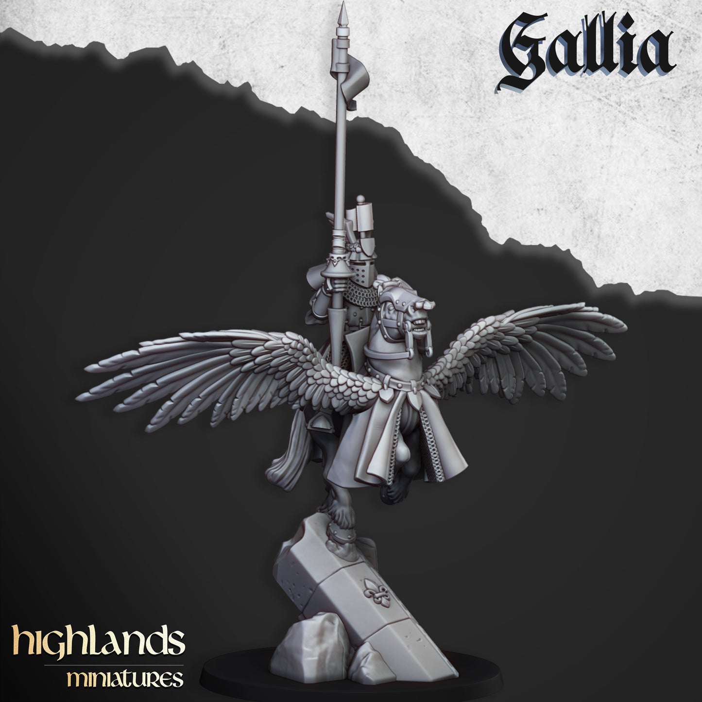 Miniatura Caballeros de Gallia a Pie Bretones resina 28mm sin pintar - Drakholm