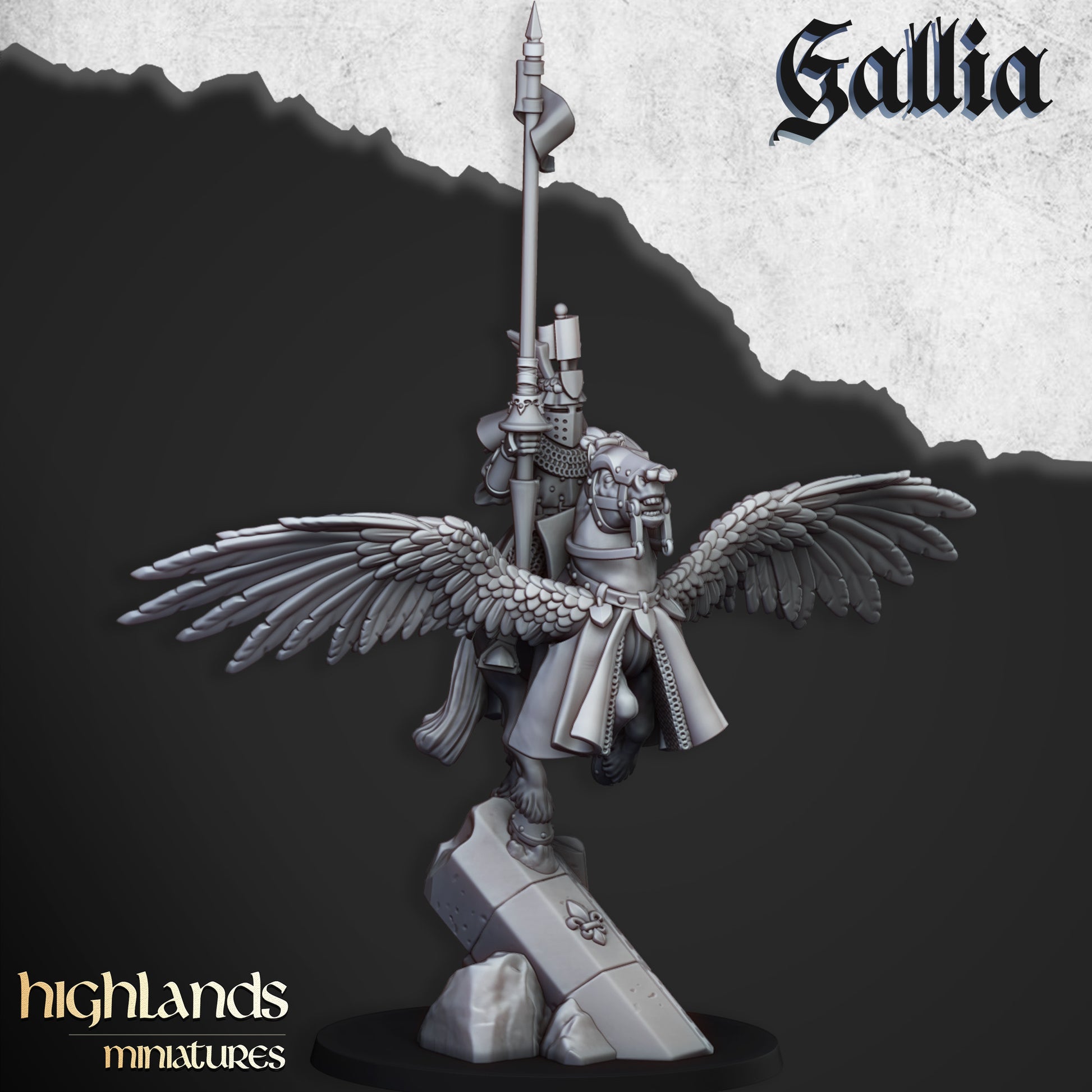 Miniatura Caballeros de Gallia a Pie Bretones resina 28mm sin pintar - Drakholm