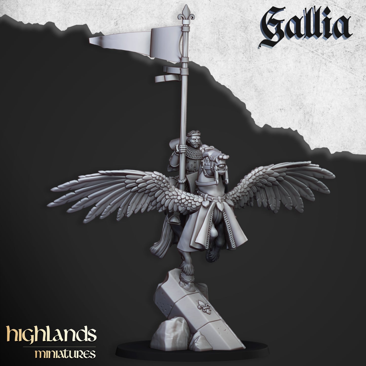 Miniatura Caballeros de Gallia a Pie Bretones resina 28mm sin pintar - Drakholm