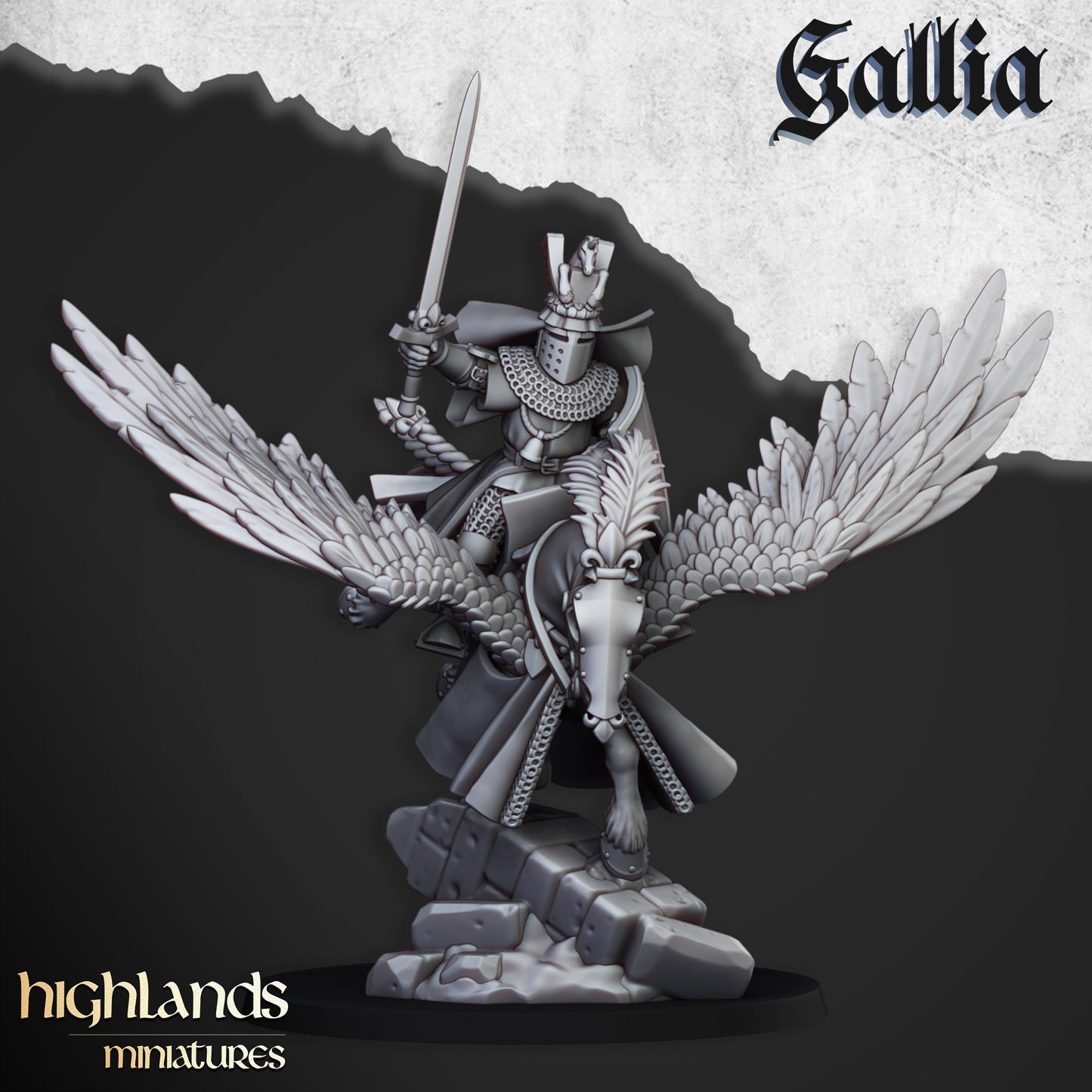 Miniatura Caballeros de Gallia a Pie Bretones resina 28mm sin pintar - Drakholm