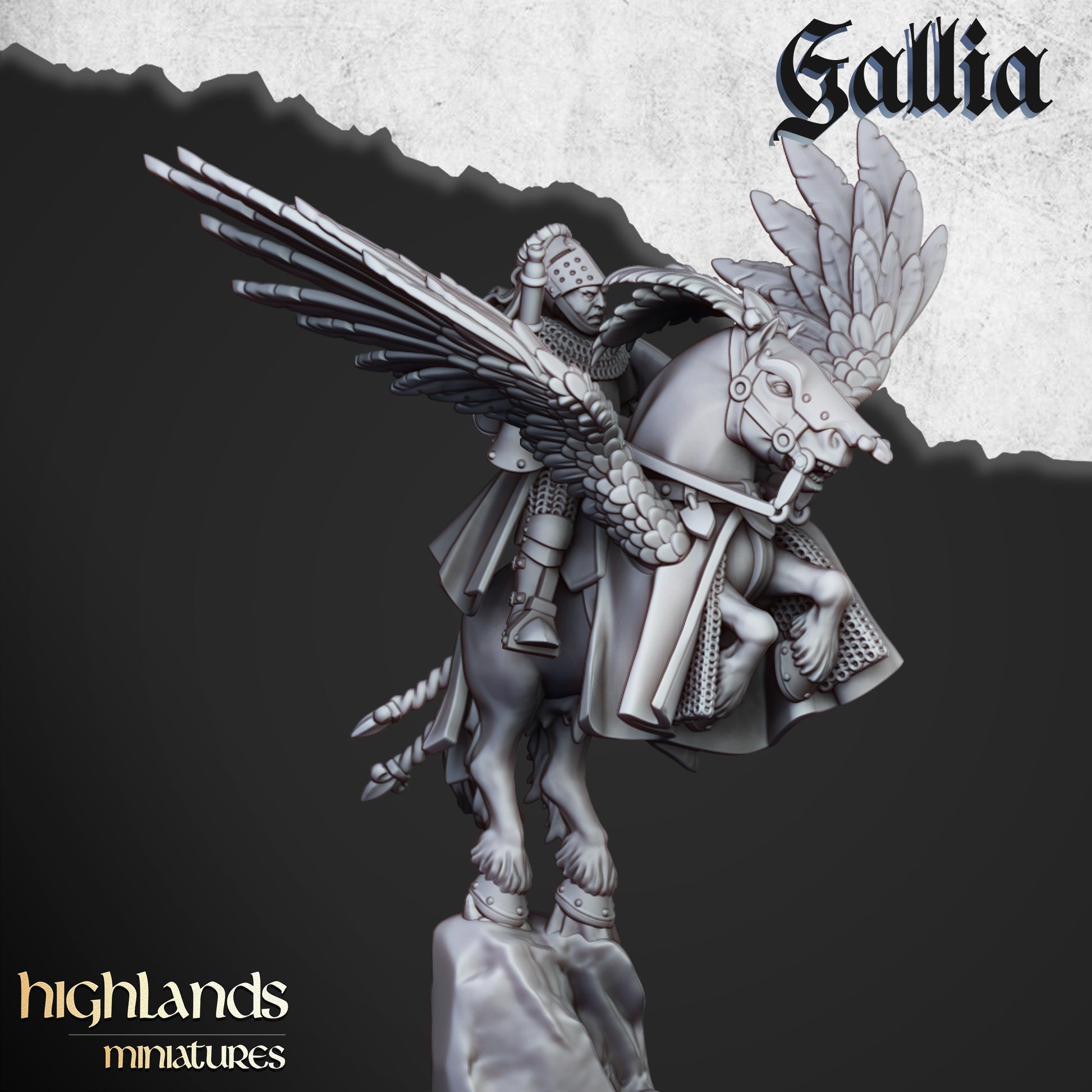 Miniatura Caballeros de Gallia a Pie Bretones resina 28mm sin pintar - Drakholm