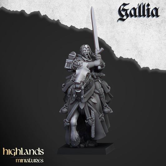 Miniatura Hombres de Armas Montados Bretones resina 28mm sin pintar - Drakholm