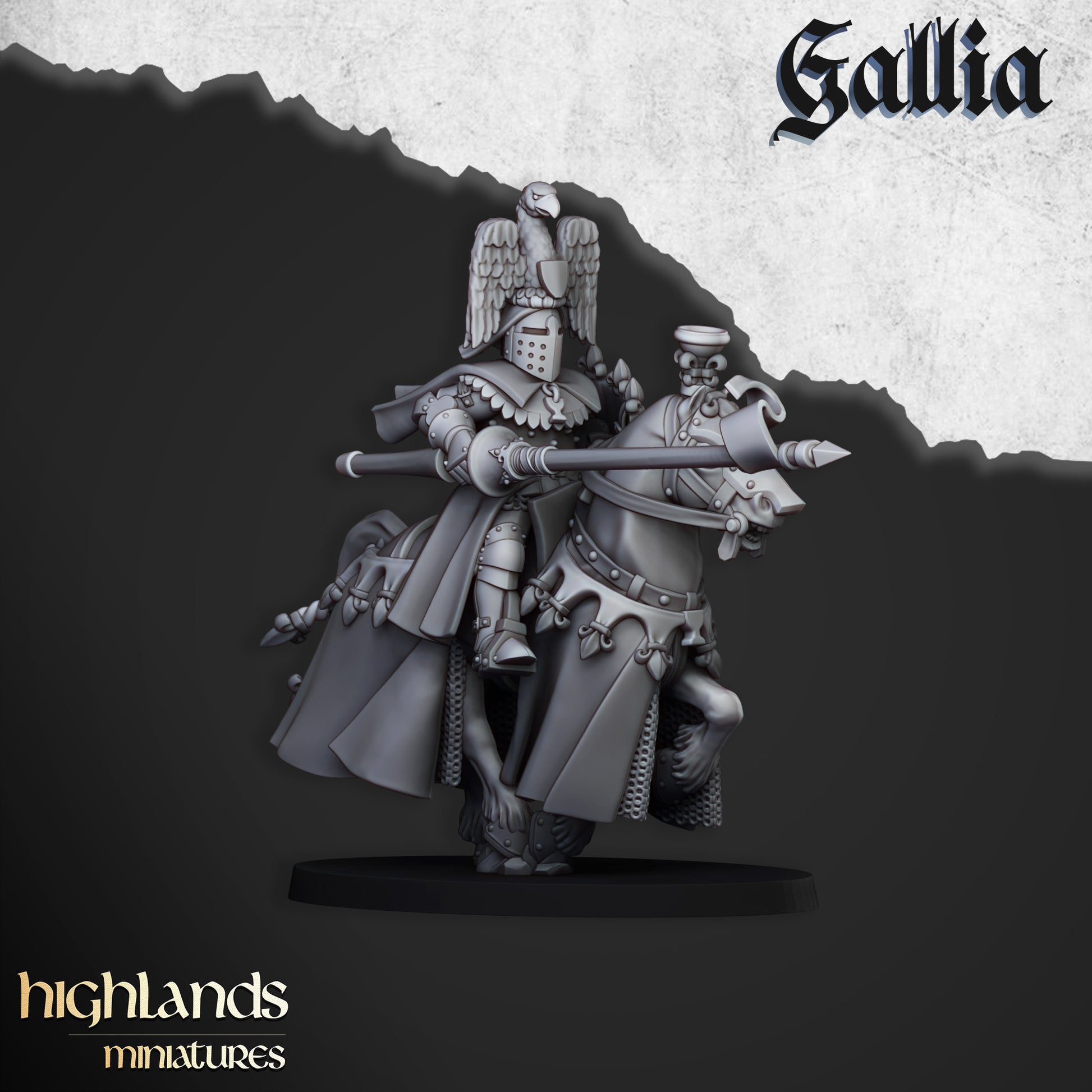 Miniatura Robert de Gallia Bretones resina 28mm sin pintar - Drakholm