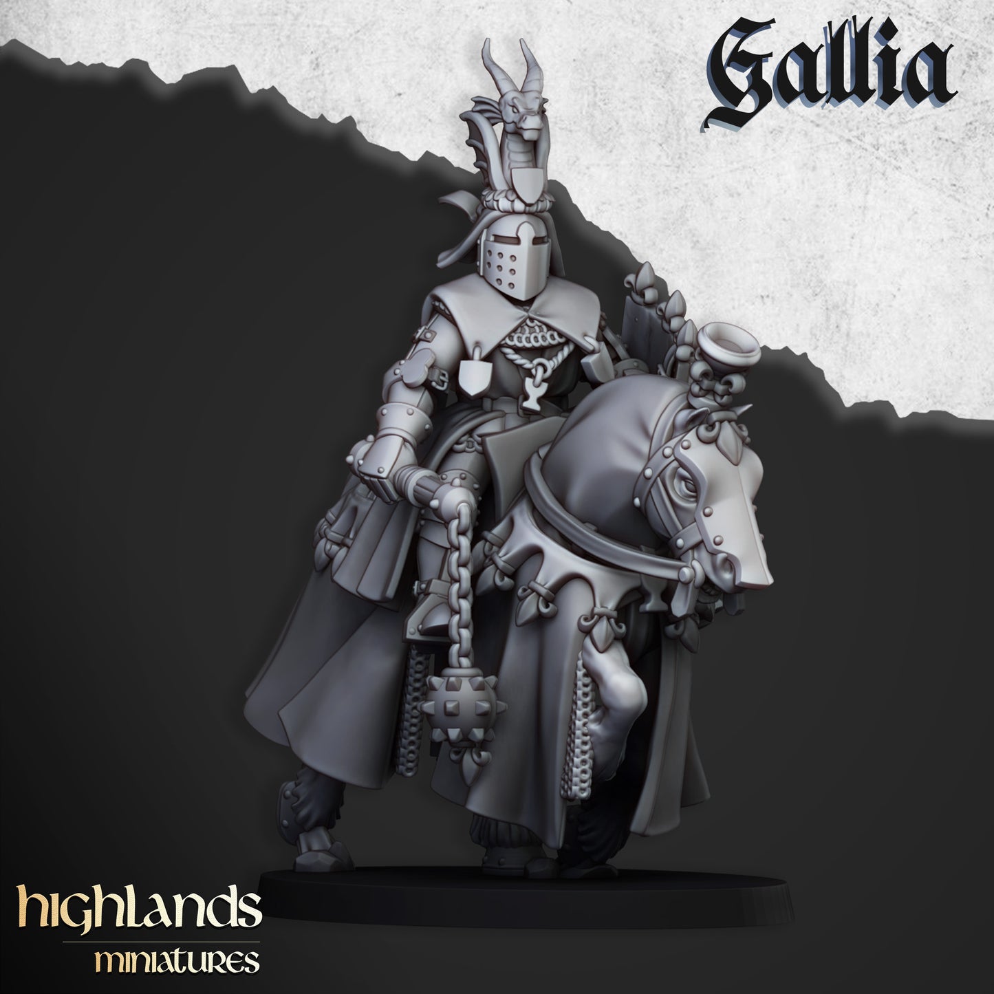 Miniatura Robert de Gallia Bretones resina 28mm sin pintar - Drakholm