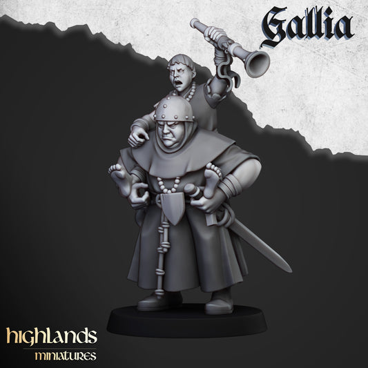 Miniatura Caballeros Reales de Gallia Bretones resina 28mm sin pintar - Drakholm