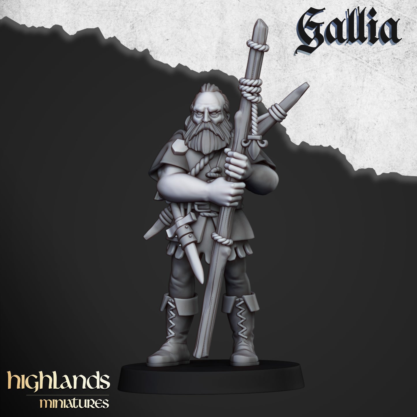 Miniatura Caballeros Reales de Gallia Bretones resina 28mm sin pintar - Drakholm