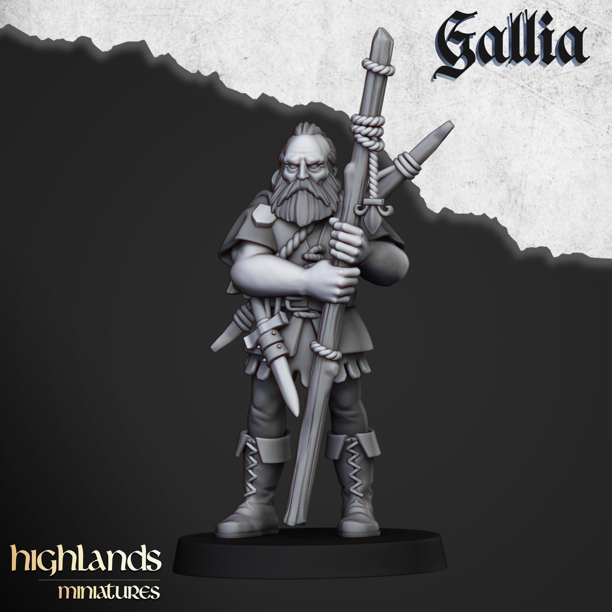 Miniatura Caballeros Reales de Gallia Bretones resina 28mm sin pintar - Drakholm