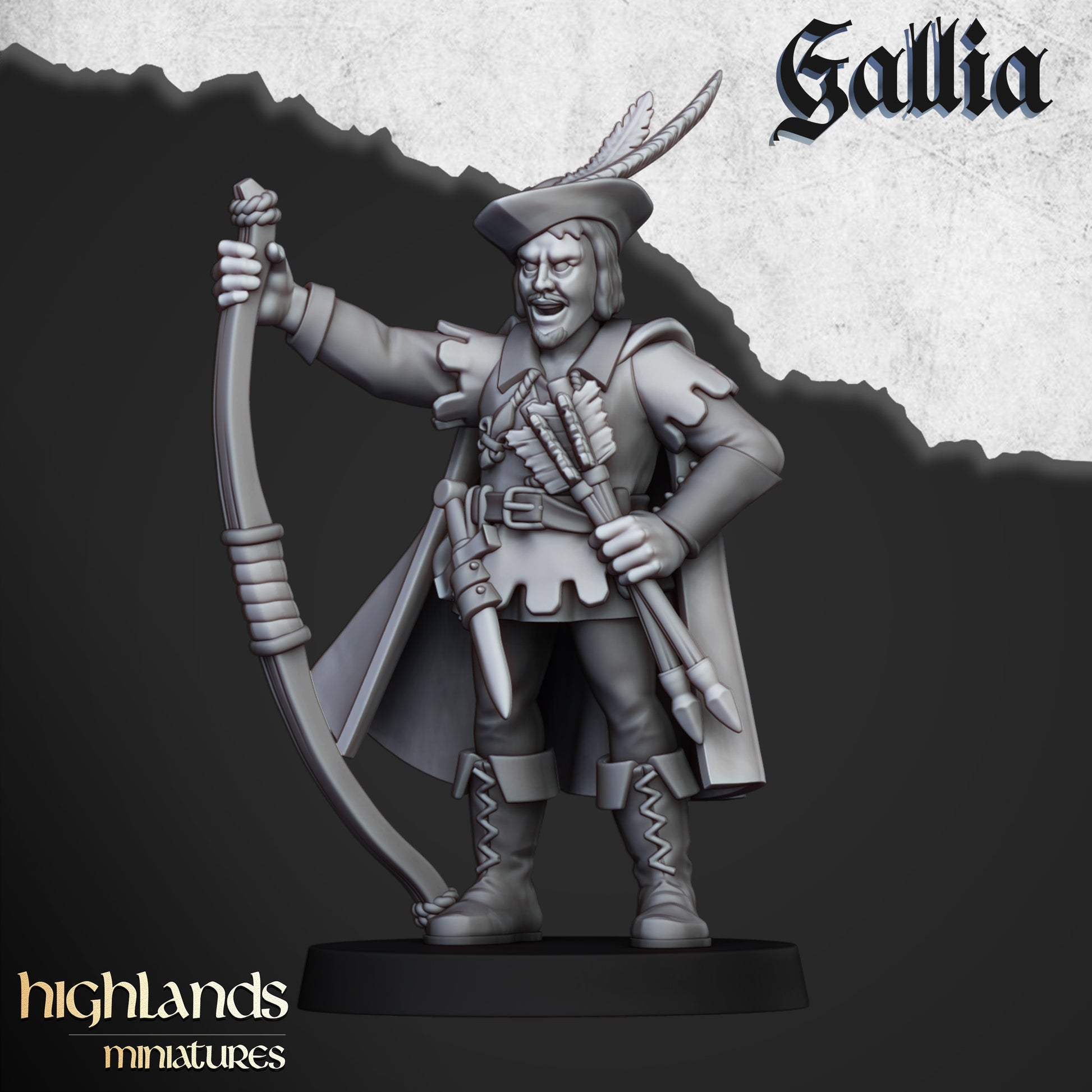 Miniatura Caballeros Reales de Gallia Bretones resina 28mm sin pintar - Drakholm
