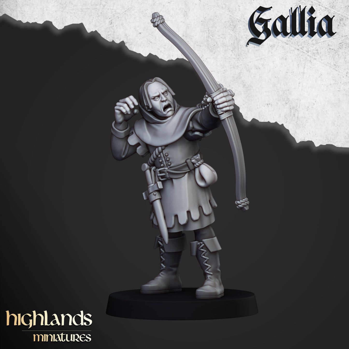 Miniatura Caballeros Reales de Gallia Bretones resina 28mm sin pintar - Drakholm