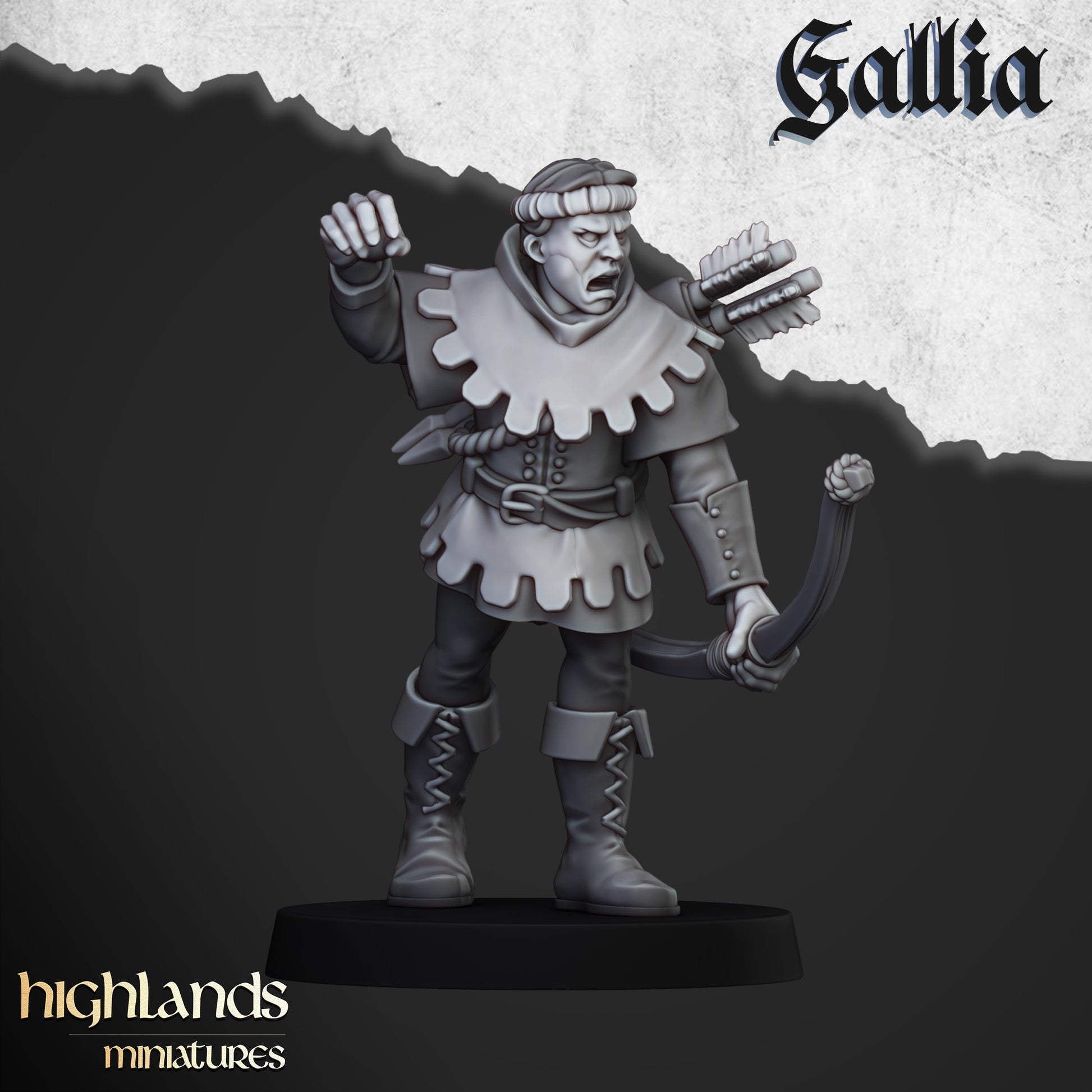 Miniatura Caballeros Reales de Gallia Bretones resina 28mm sin pintar - Drakholm