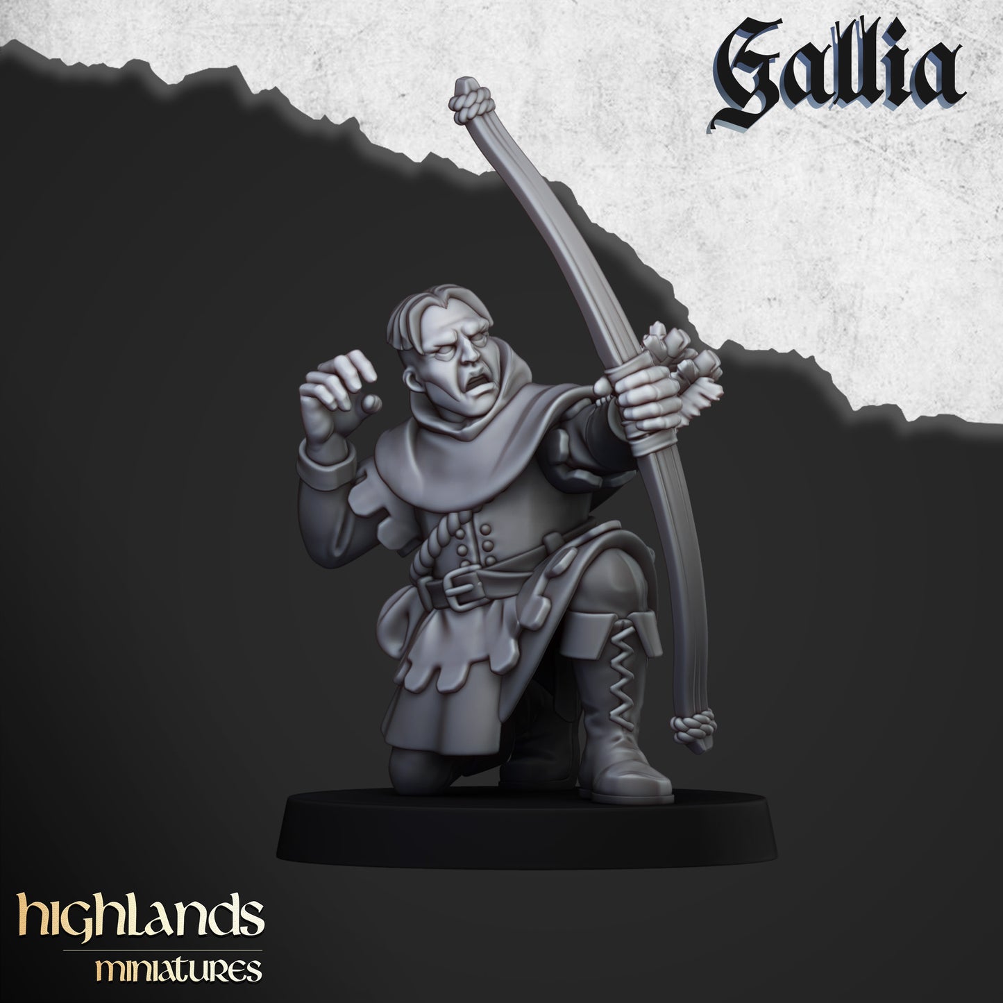 Miniatura Caballeros Reales de Gallia Bretones resina 28mm sin pintar - Drakholm