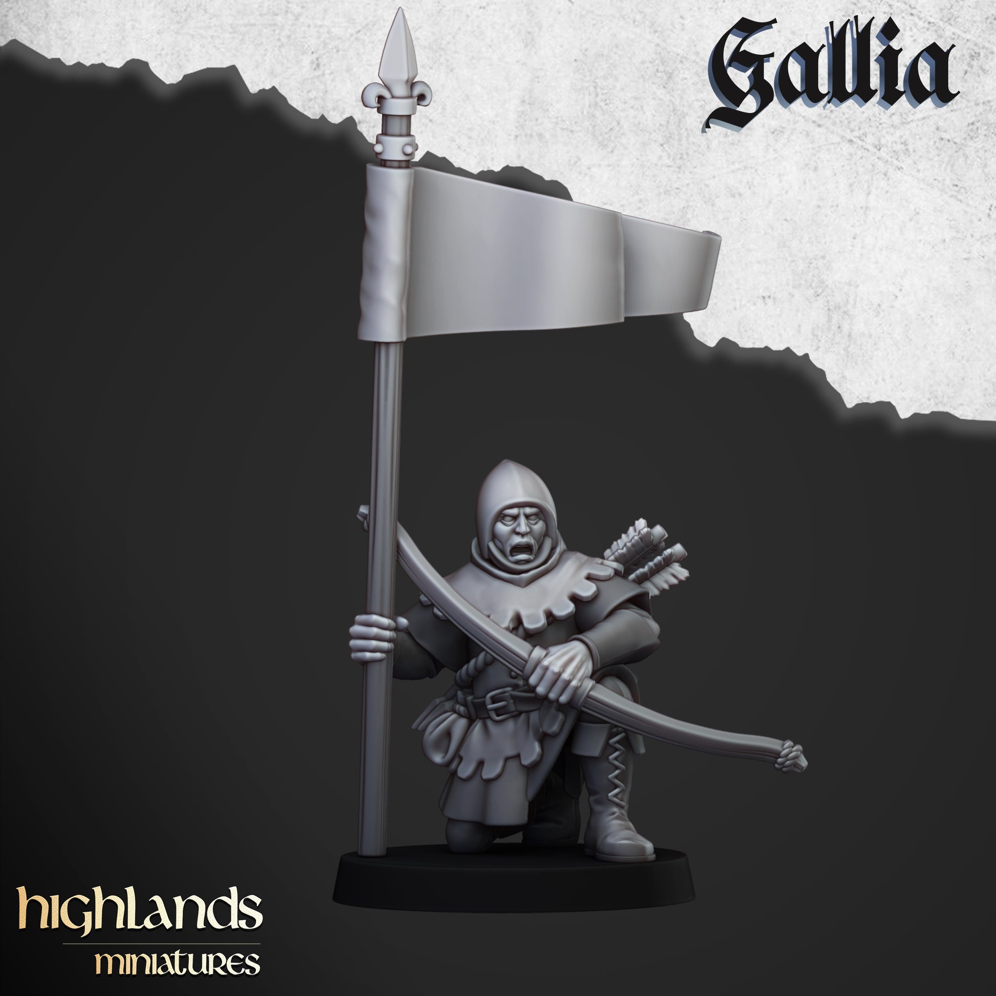 Miniatura Caballeros Reales de Gallia Bretones resina 28mm sin pintar - Drakholm