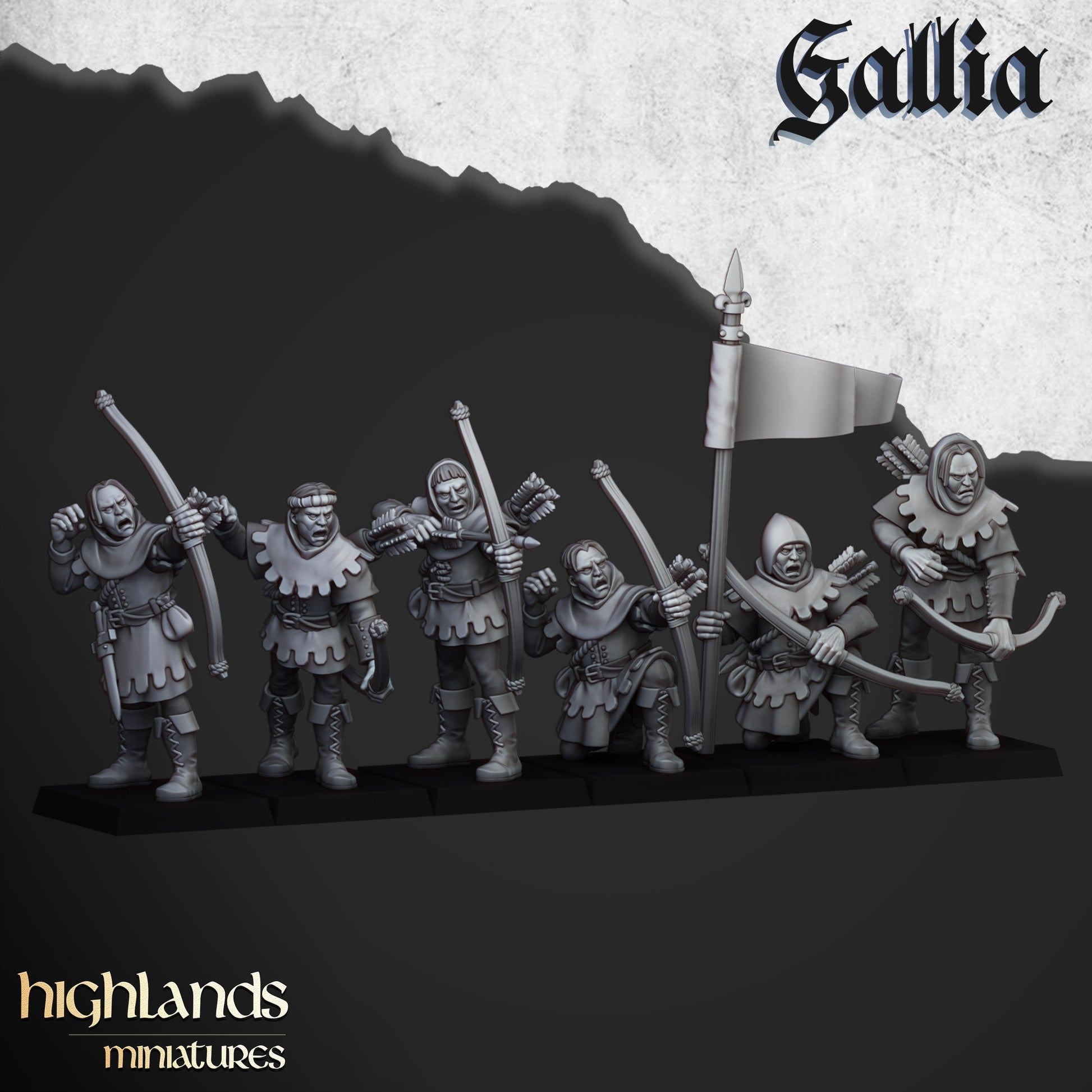 Miniatura Caballeros Reales de Gallia Bretones resina 28mm sin pintar - Drakholm