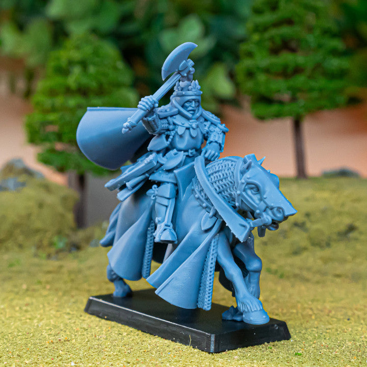 Miniatura Sir Jaume, Duque de Gallia a caballo Bretones resina 28mm sin pintar - Drakholm