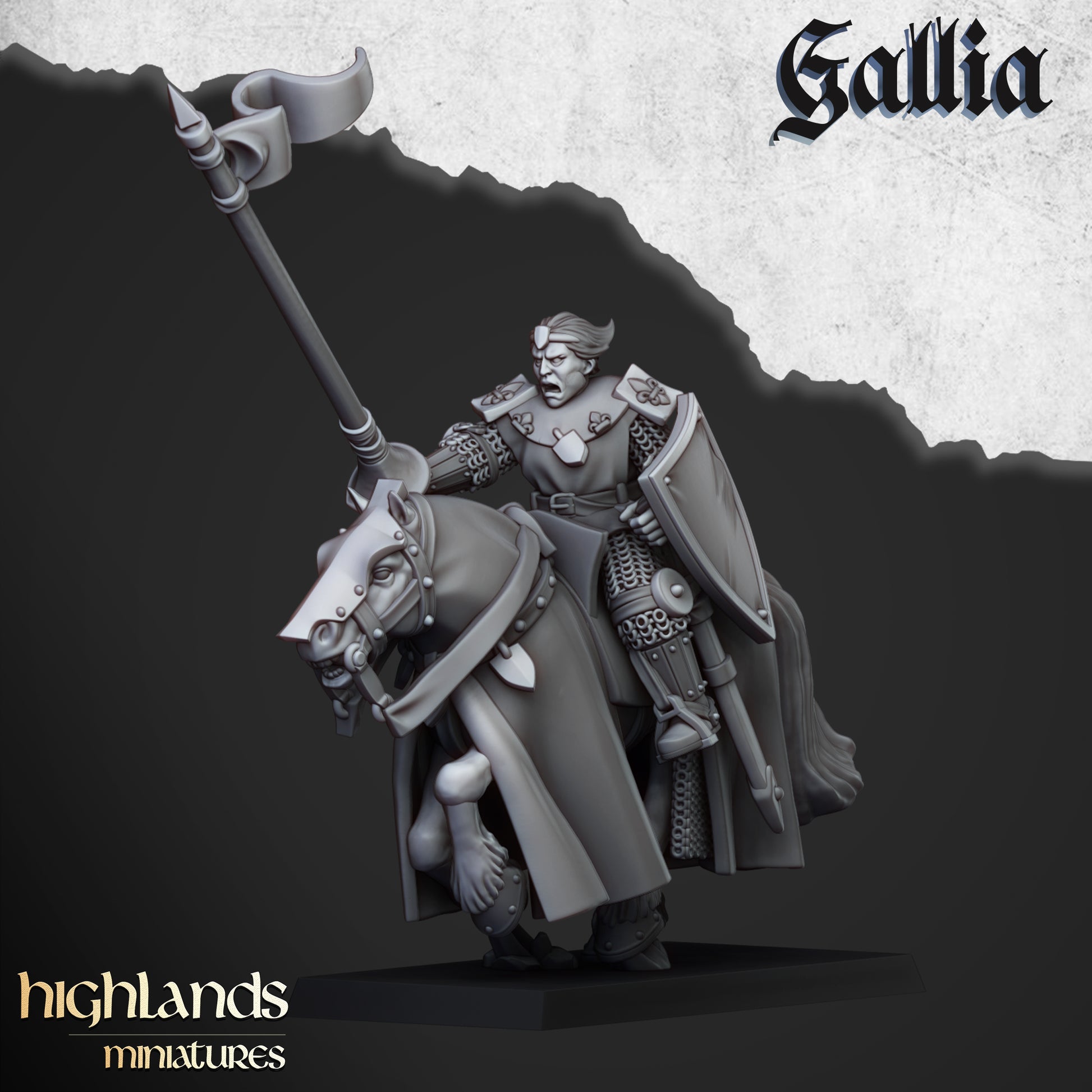 Miniatura Sir Lancelot, Alto Duque de Gallia Bretones resina 28mm sin pintar - Drakholm
