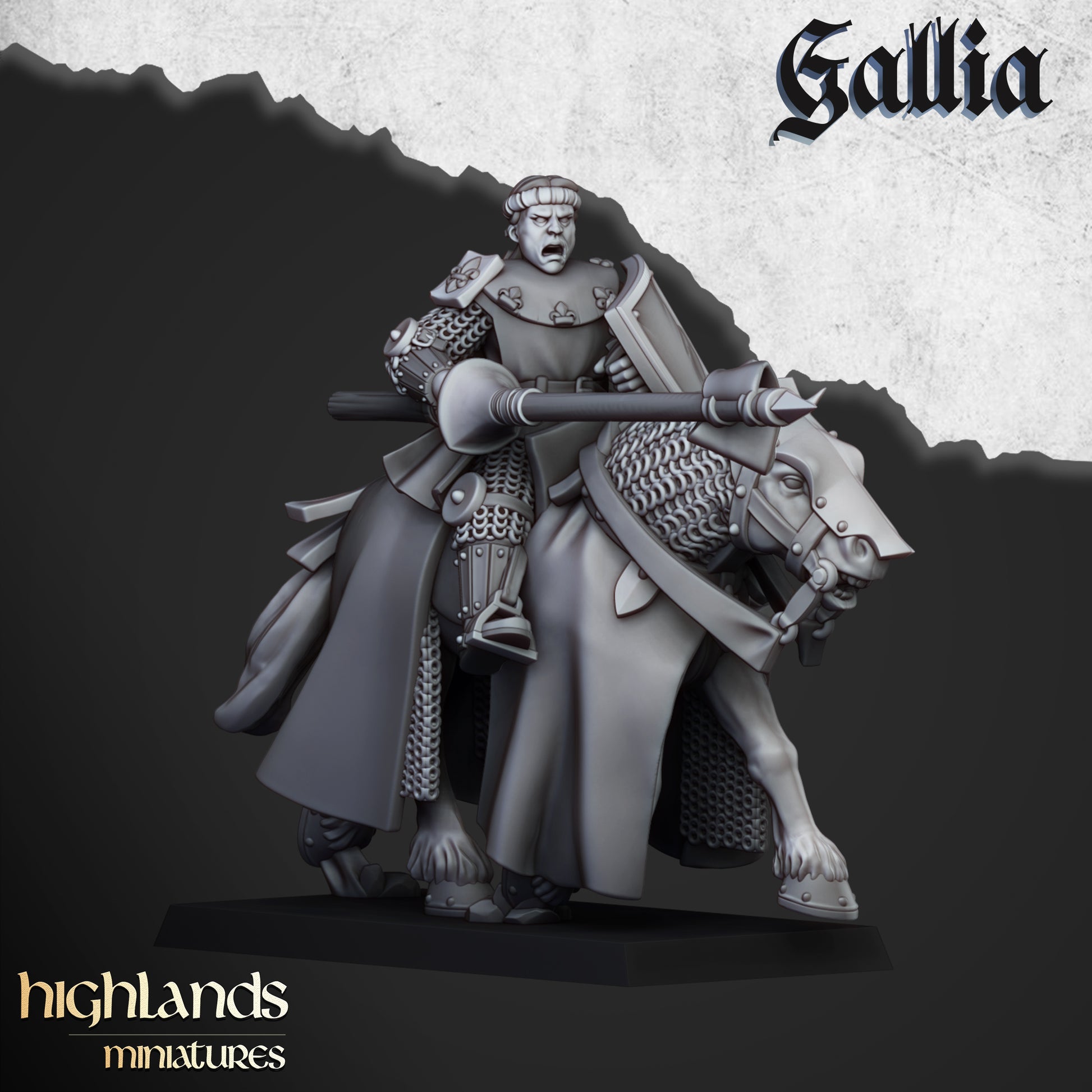 Miniatura Sir Lancelot, Alto Duque de Gallia Bretones resina 28mm sin pintar - Drakholm