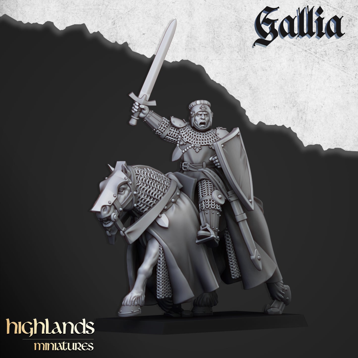 Miniatura Sir Lancelot, Alto Duque de Gallia Bretones resina 28mm sin pintar - Drakholm