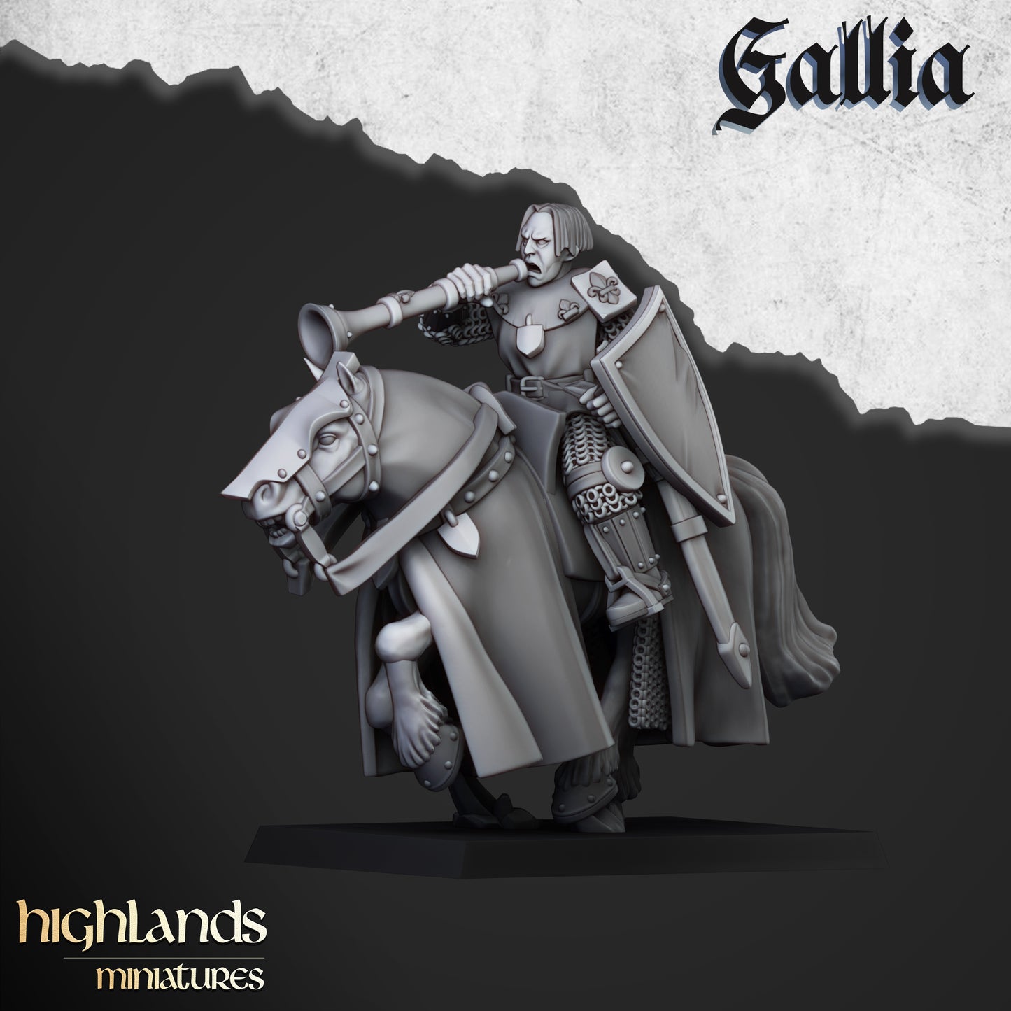 Miniatura Sir Lancelot, Alto Duque de Gallia Bretones resina 28mm sin pintar - Drakholm