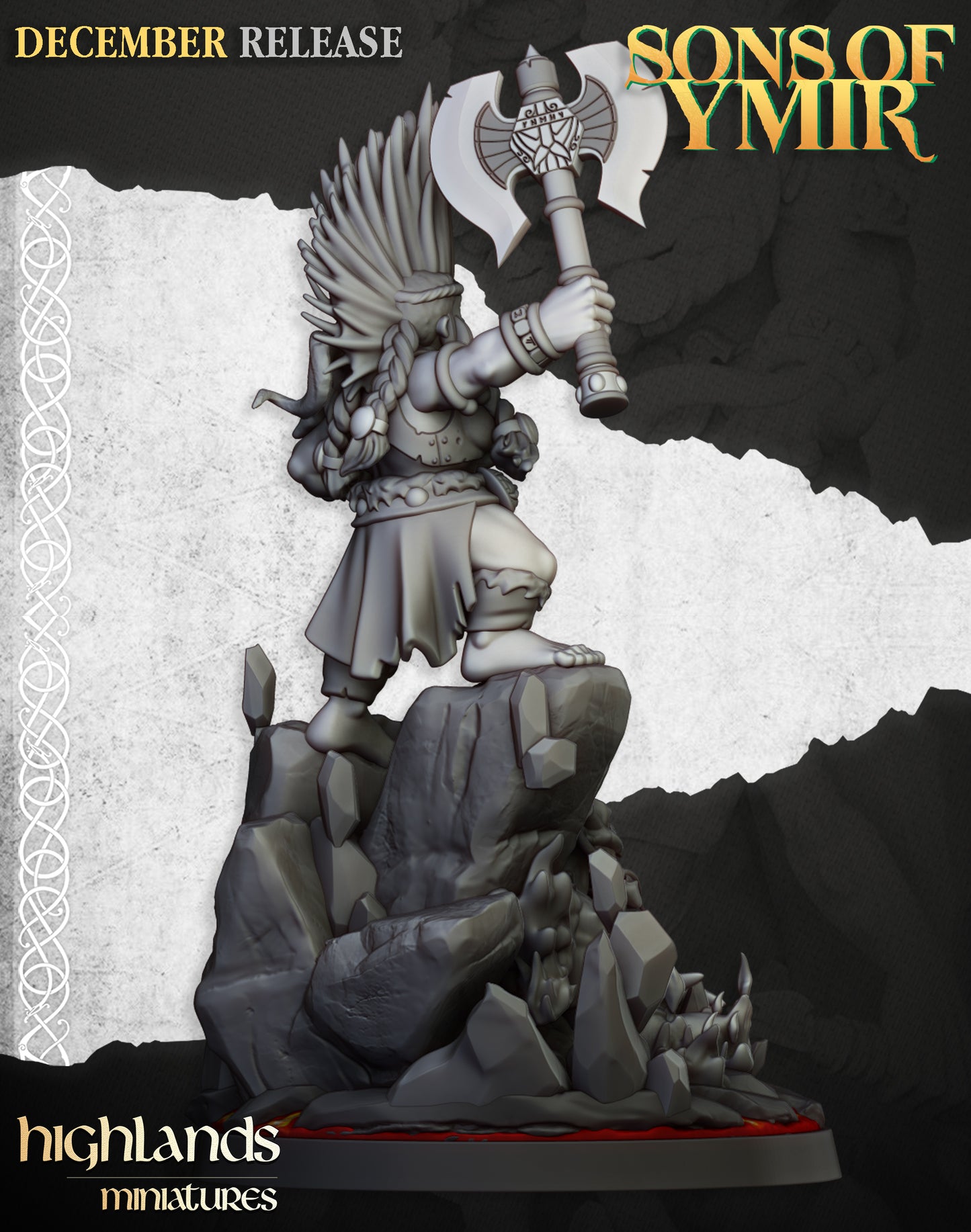 Miniatura Cazador de Demonios Enanos resina 28mm sin pintar - Drakholm