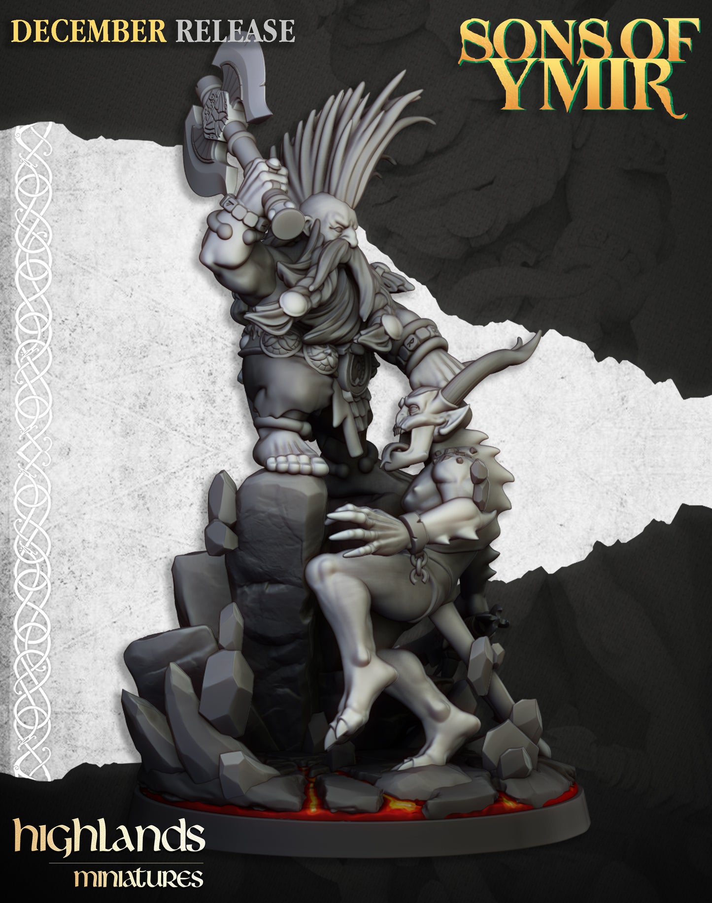 Miniatura Cazador de Demonios Enanos resina 28mm sin pintar - Drakholm
